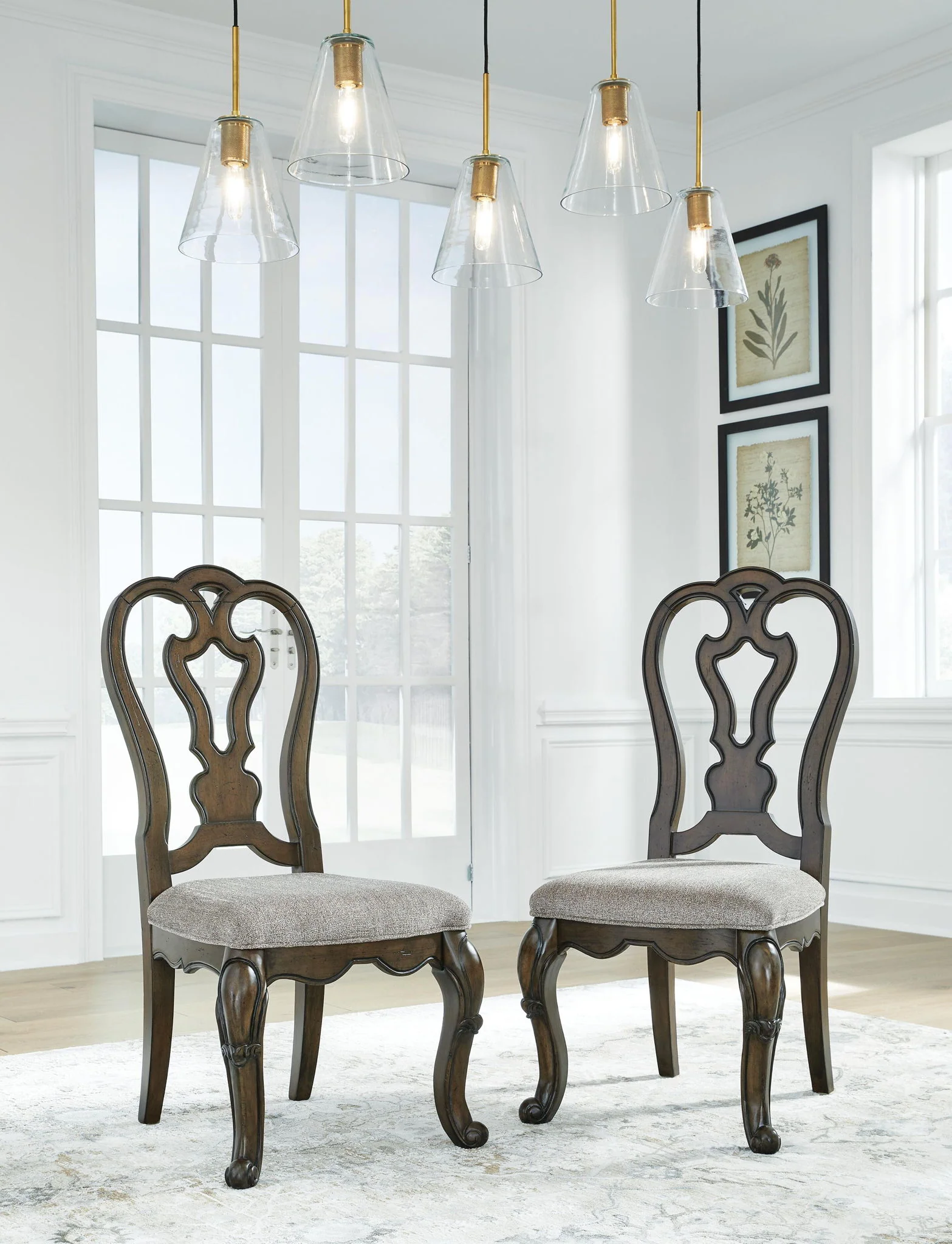 Maylee - Dining Upholstered Side Chair (Set of 2) - Dark Brown - Image 4