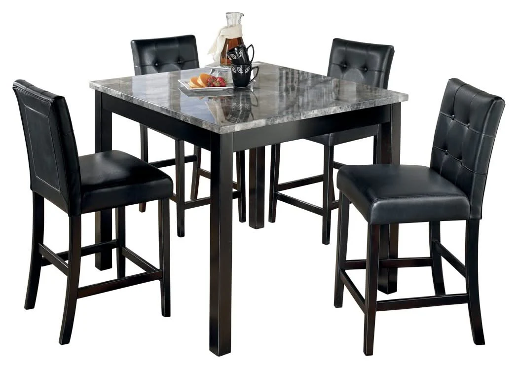Maysville - Square Counter TBL Set (Set of 5) - Black