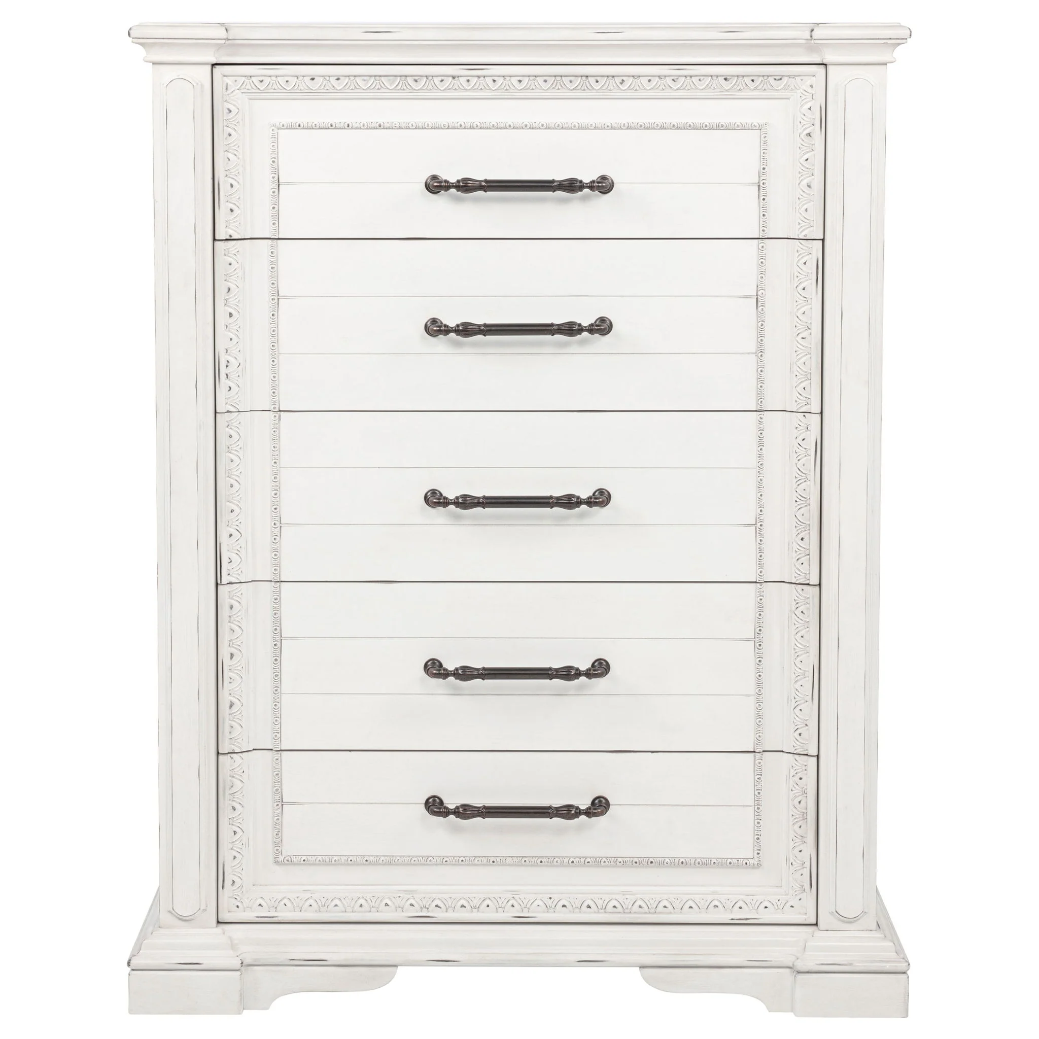 McKinney 5-drawer Bedroom Chest of Drawers Vintage White - Image 2