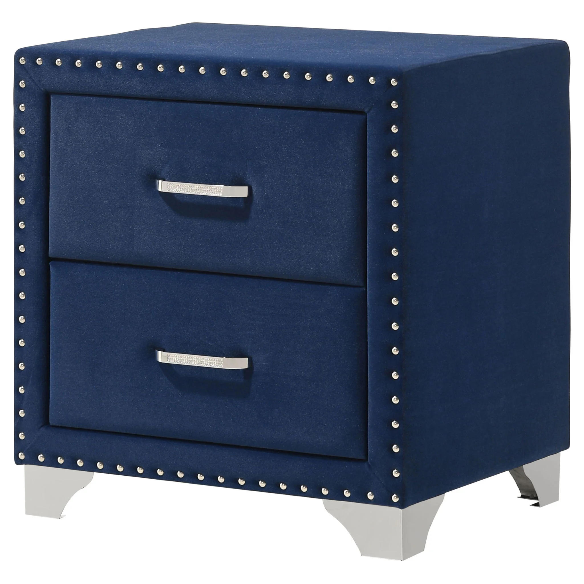 Melody Upholstered 2-drawer Nightstand Pacific Blue - Image 3
