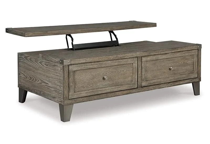Memphis Brown Modern Rustic Lift Top Coffee Table - Image 12