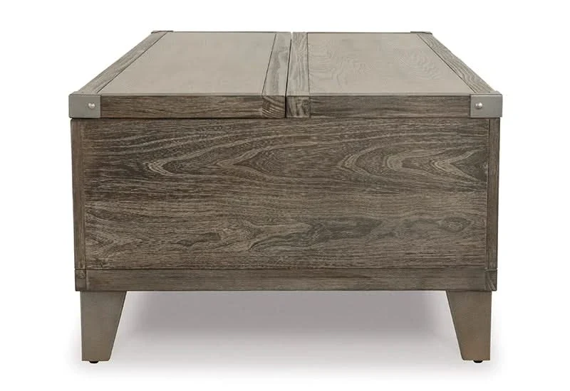 Memphis Brown Modern Rustic Lift Top Coffee Table - Image 14