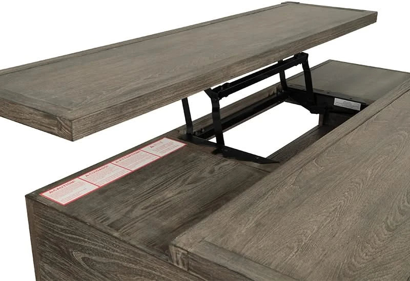 Memphis Brown Modern Rustic Lift Top Coffee Table - Image 6