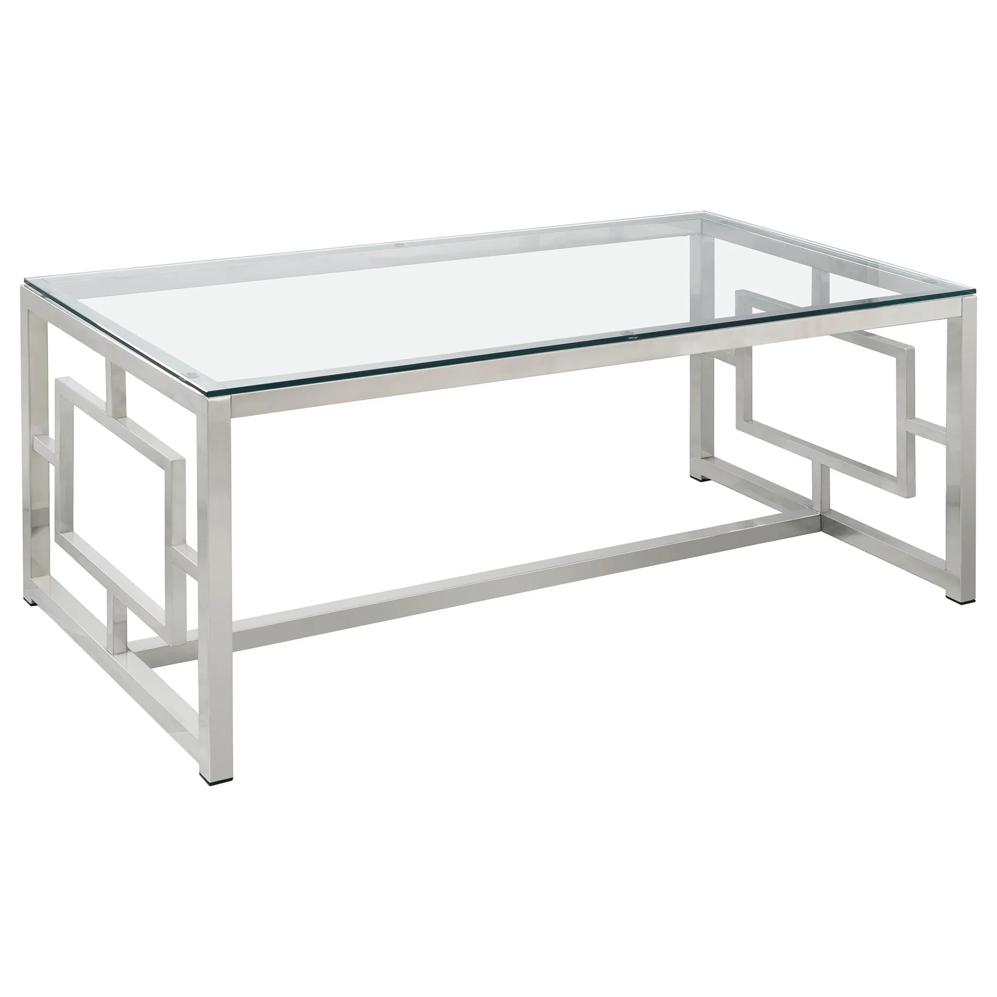 Merced 2-piece Rectangular Coffee and End Table Set Nickel - Image 4