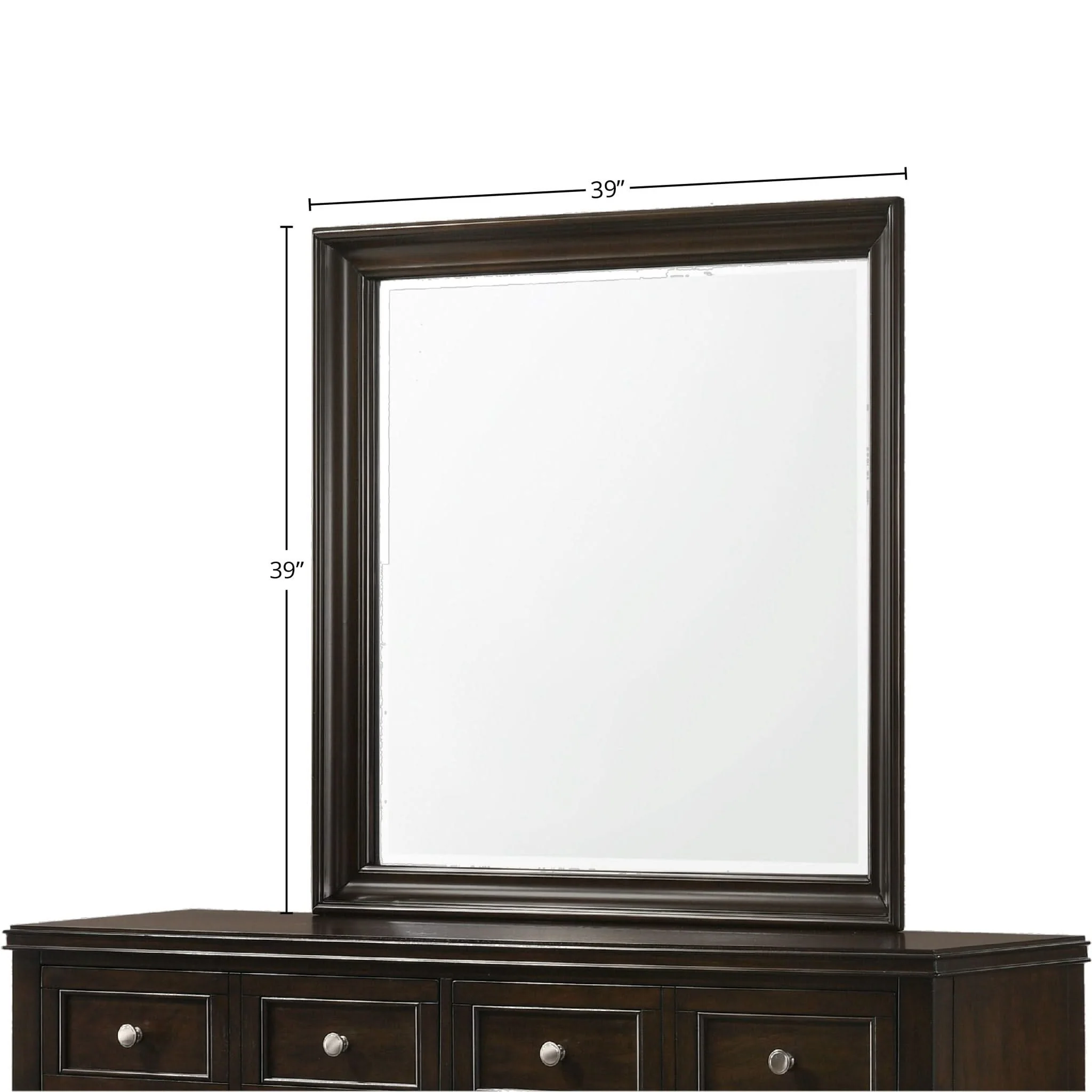 Merlot - Square Mirror - Mahogany - Image 3