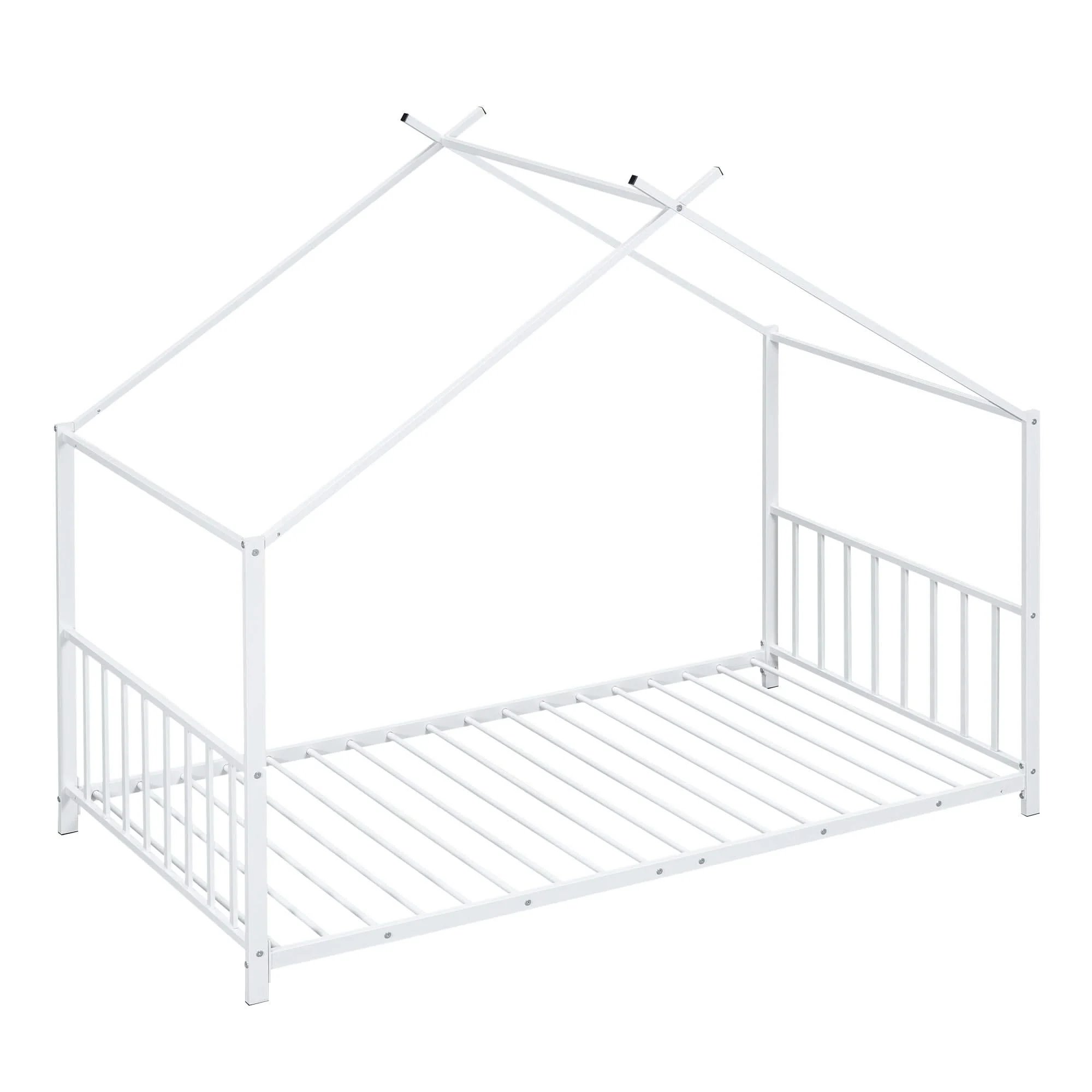 Metal House Platform Bed With Modern Design And Durable Frame - Image 2