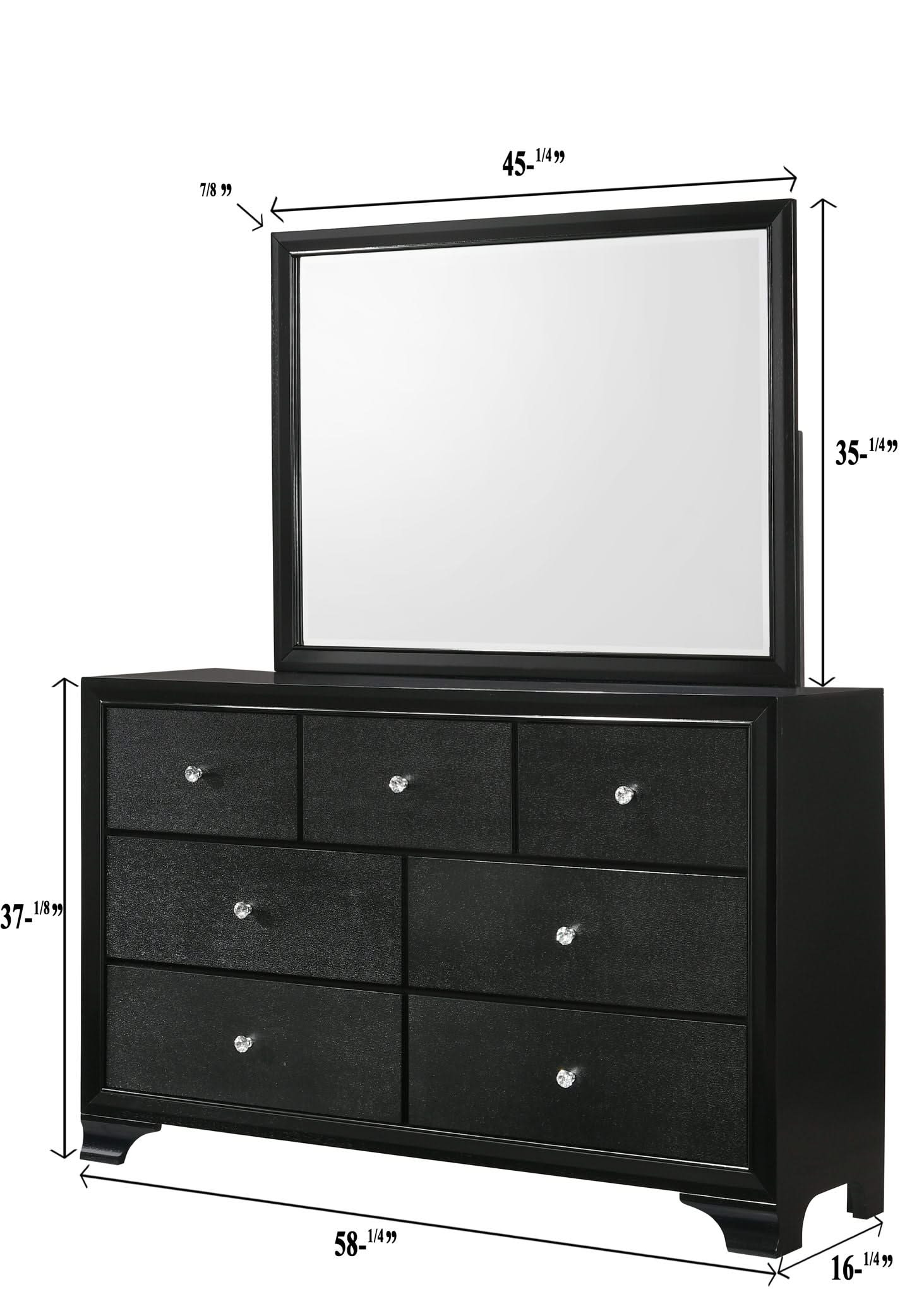 Micah - Full 4 Piece Bedroom Set - Black - Image 2