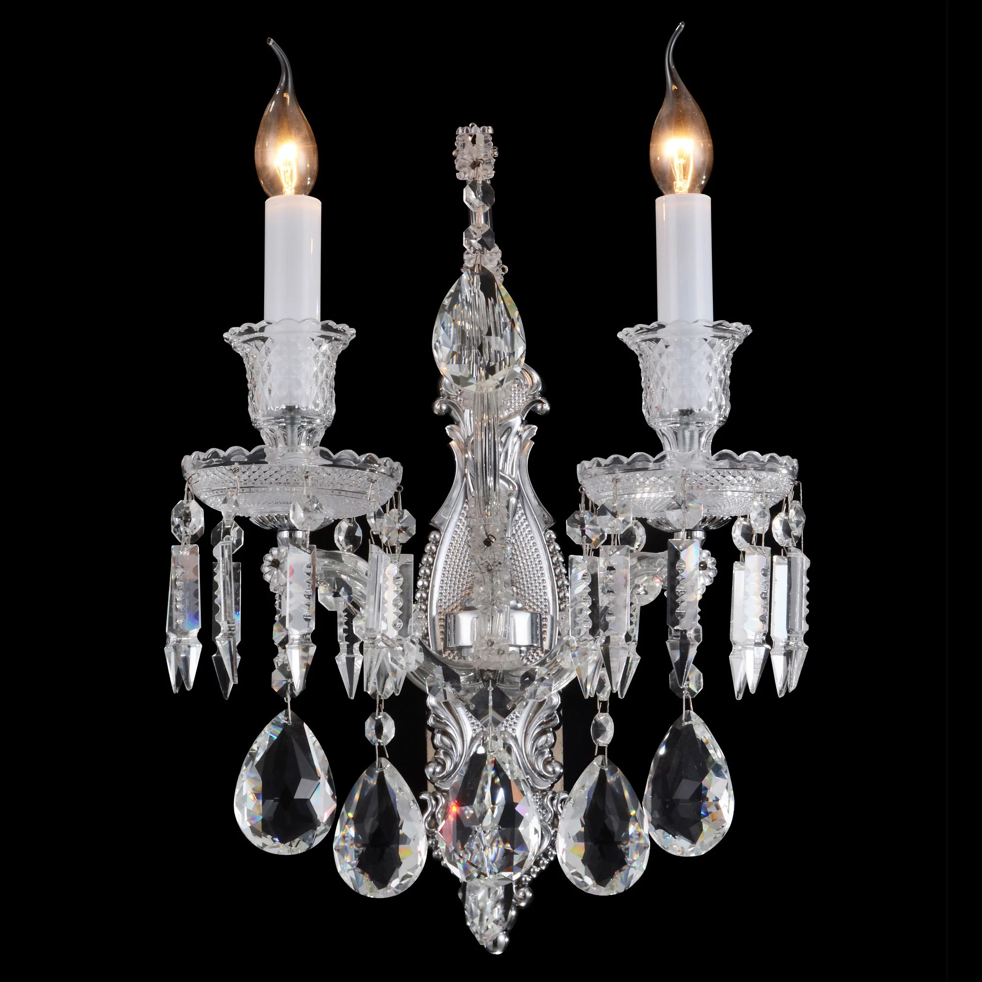 Michael Amini Lighting - Chambord Crystal Wall Sconce - Clear - Image 2