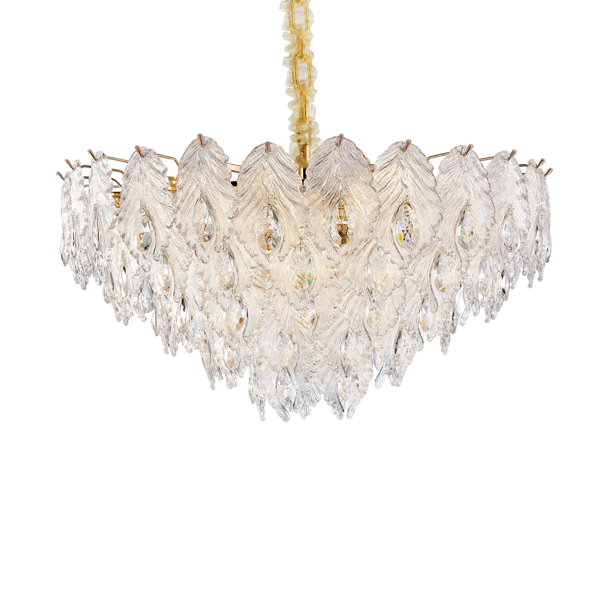 Michael Amini Lighting - Orlisse 18-Light Acrylic Chandelier - Gold - Image 2