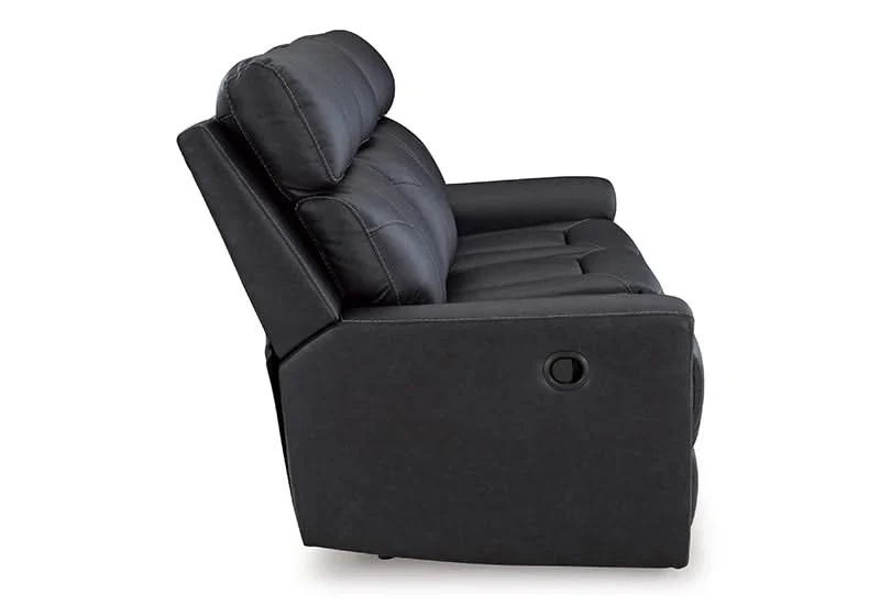 Miles Gunmetal Black Reclining Sofa with Drop Down Table, Cup Holders, USB Charging, and Power Outlet - Image 8