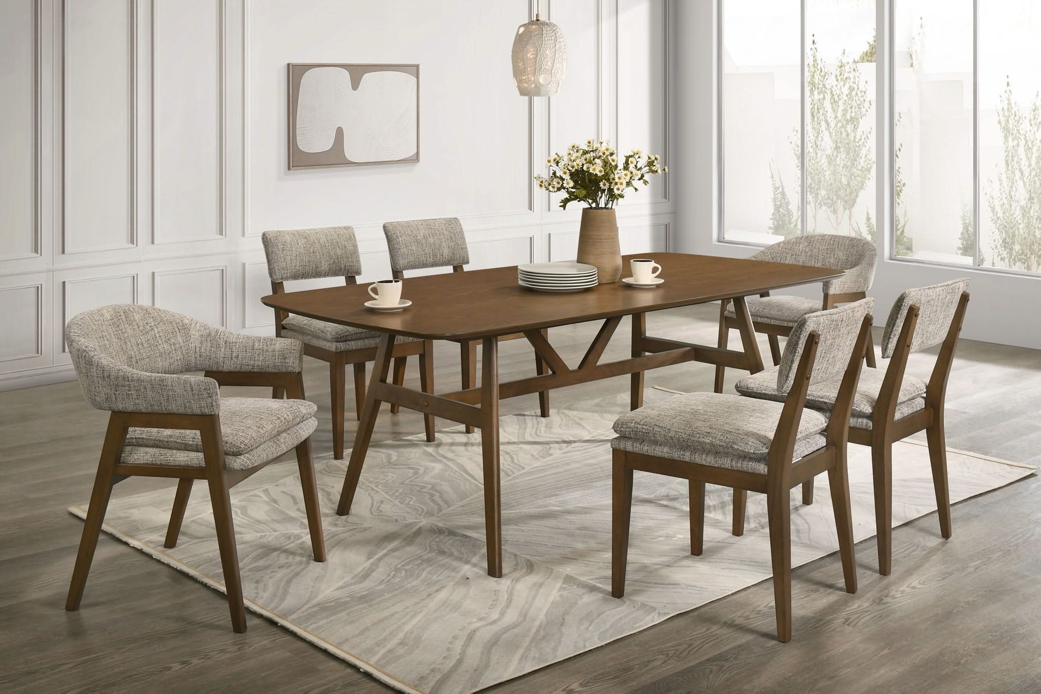 Miller - 39" Square Dining Table - Walnut - Image 3