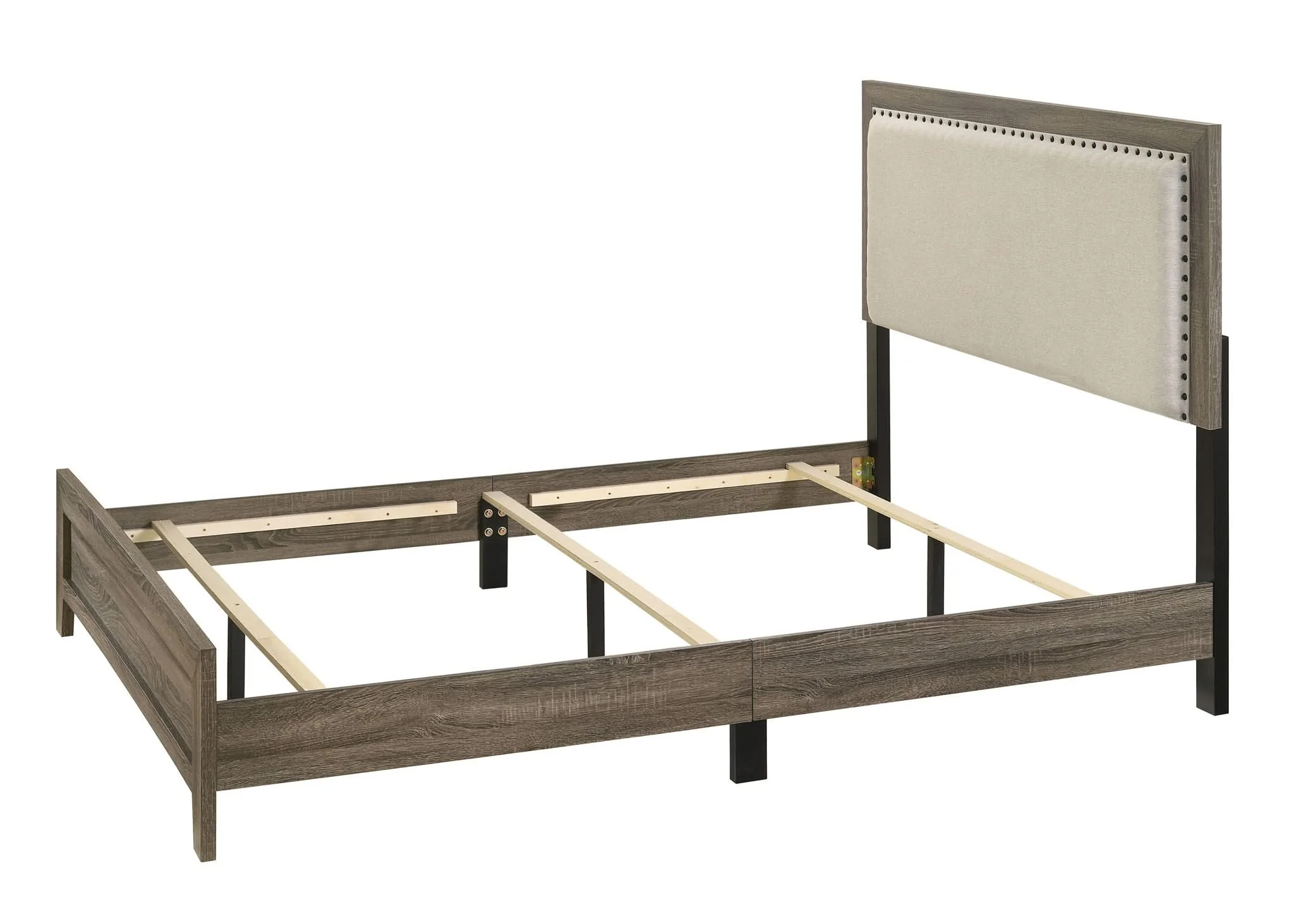 Millie - Full Upholstery Bed In One Box - Warm Gray - Image 4