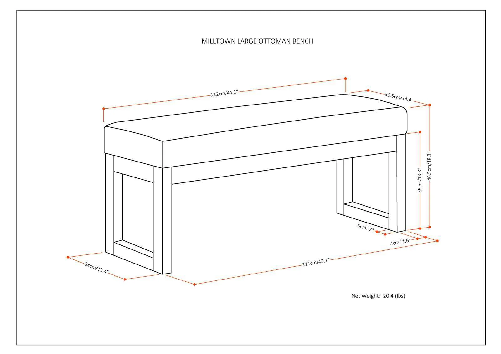 Milltown - Upholstered Ottoman Bench - Image 39
