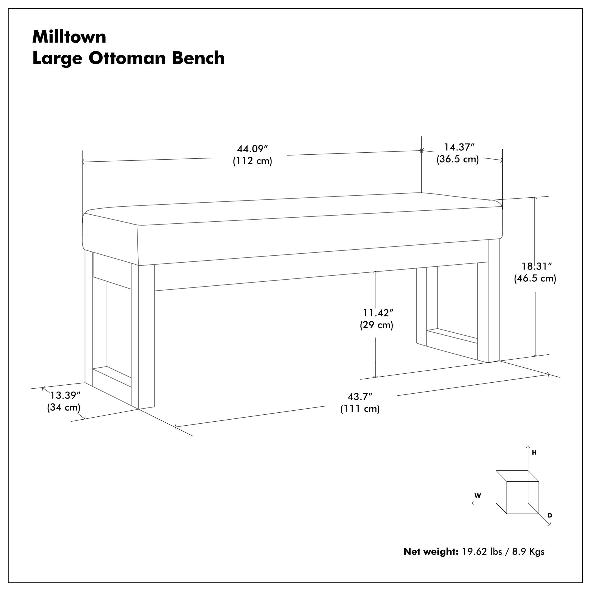 Milltown - Upholstered Ottoman Bench - Image 55