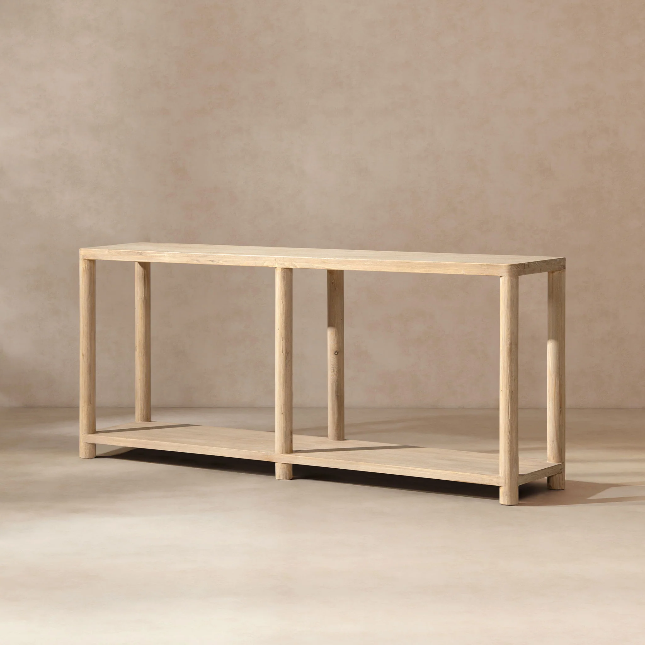 Milo - Console Table With Lower Shelf - Natural - Image 2