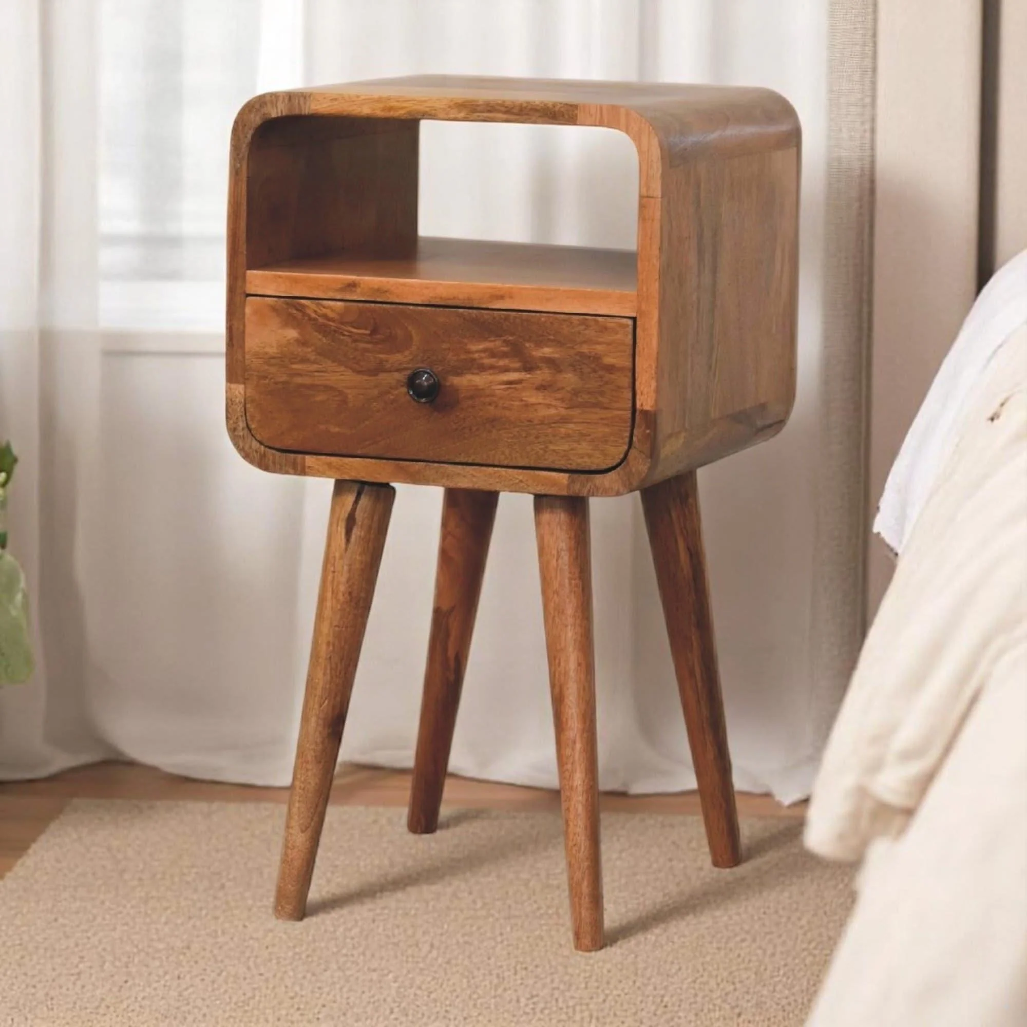 Mini Curve Open Bedside Nightstand - Image 3