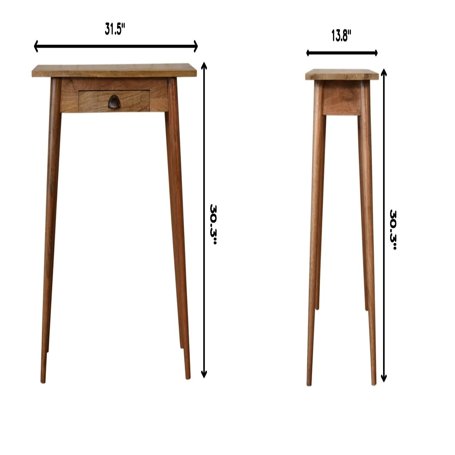Mini Writing Desk - Oak - Image 4