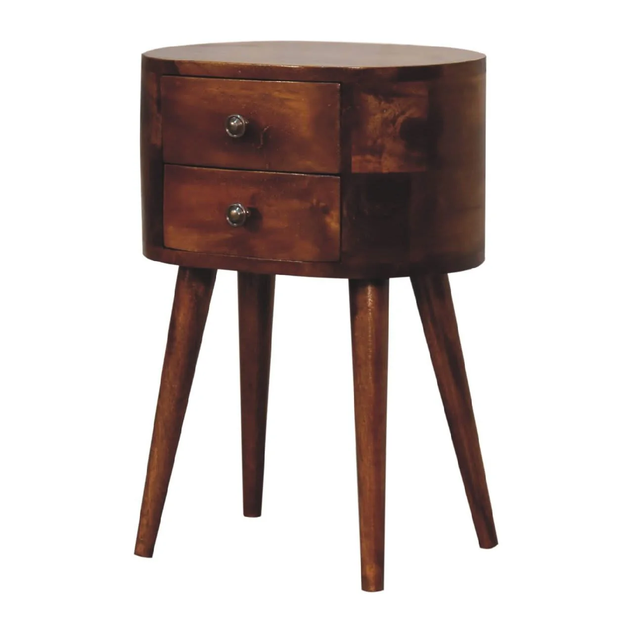 Mini Rounded Nightstand - Chestnut - Image 2
