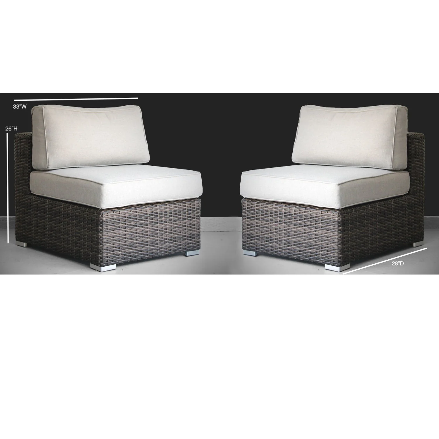 Minnesota - Armless Patio Chairs (Set of 2) - Image 7