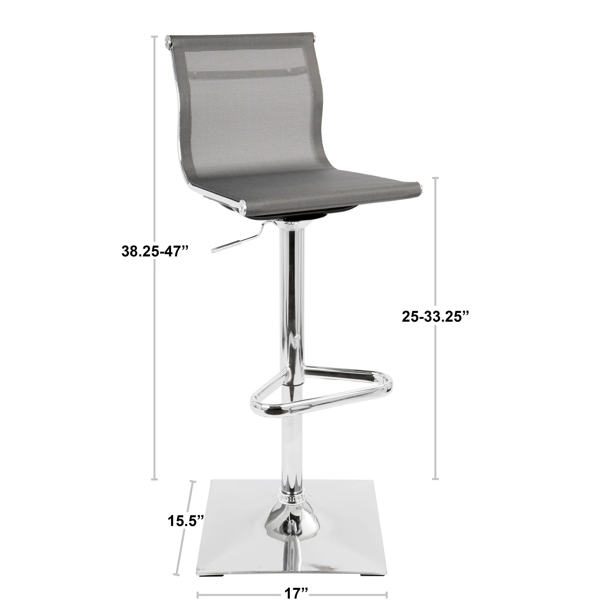 Mirage - Contemporary Adjustable Barstool With Swivel - Image 3