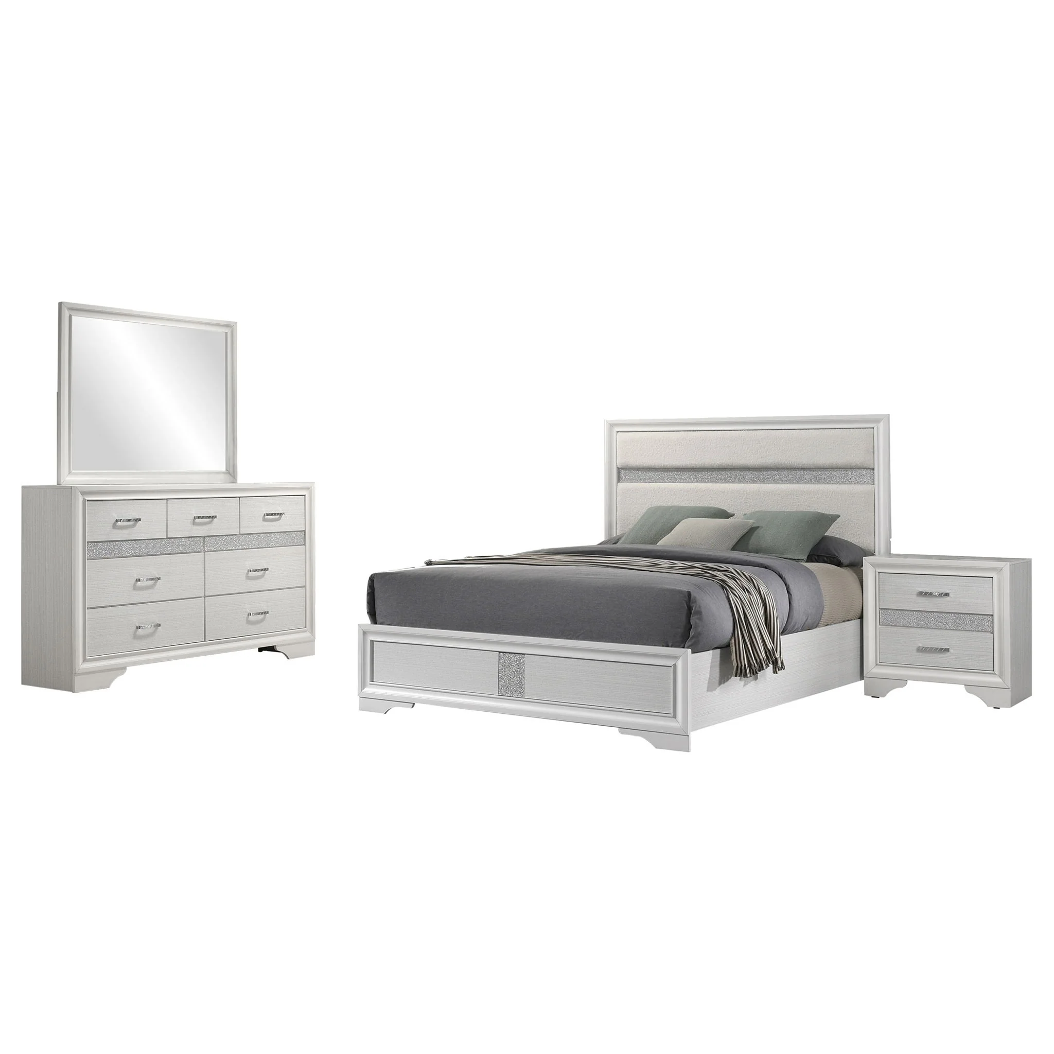 Miranda 4-piece Queen Bedroom Set White - Image 2