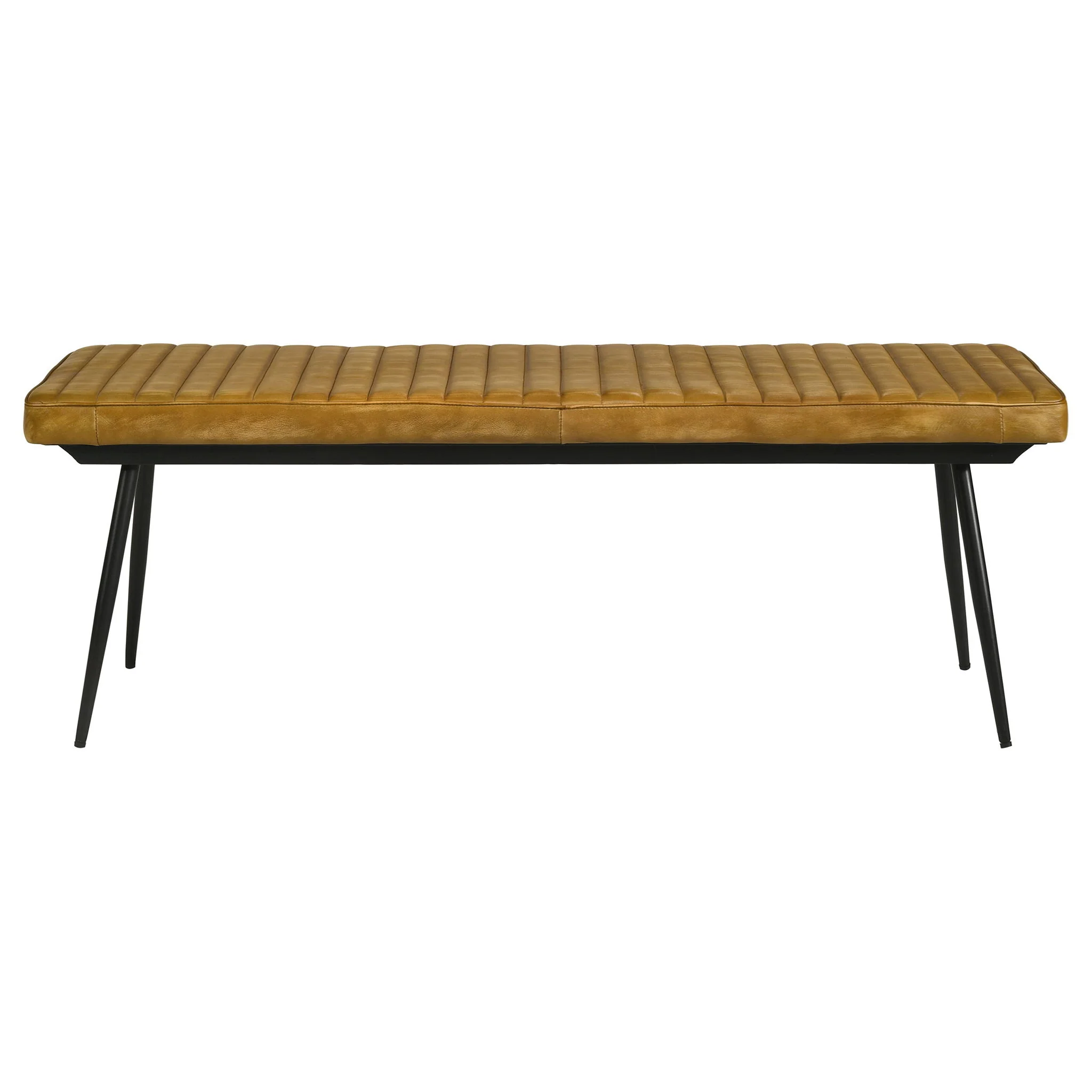 Misty Leather Upholstered Dining Bench Antique Camel - Image 2