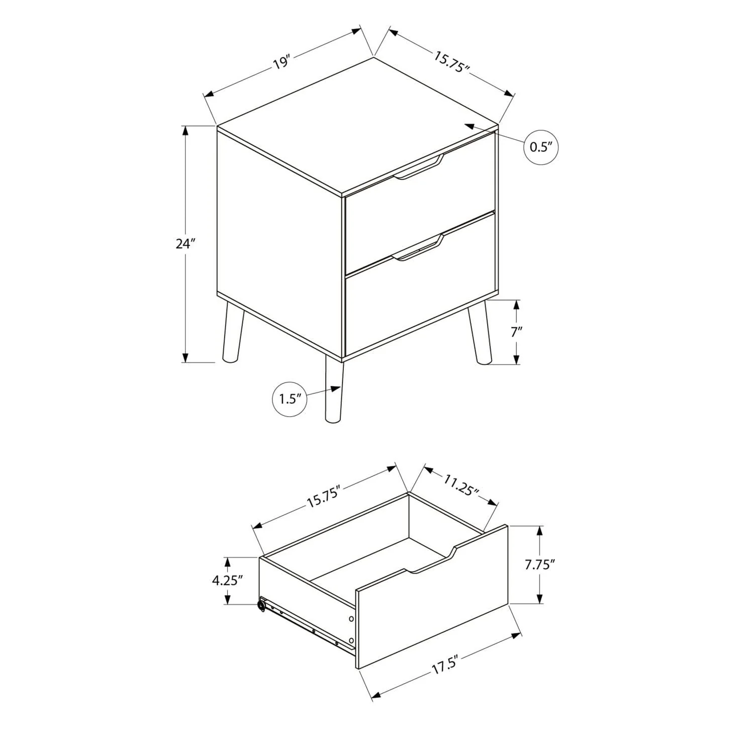 Modern Accent Table With Storage Drawers - Image 10