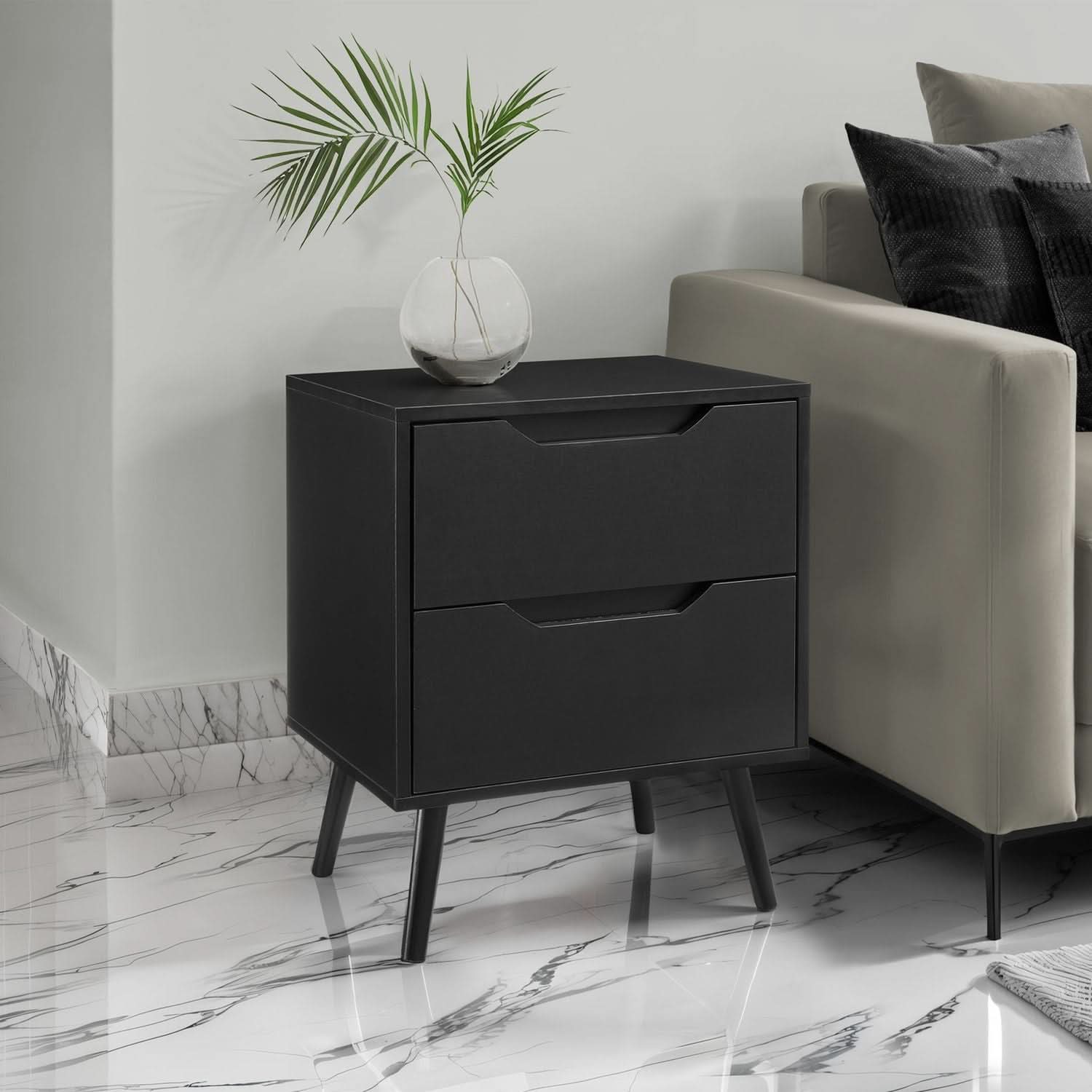 Modern Accent Table With Storage Drawers - Image 4