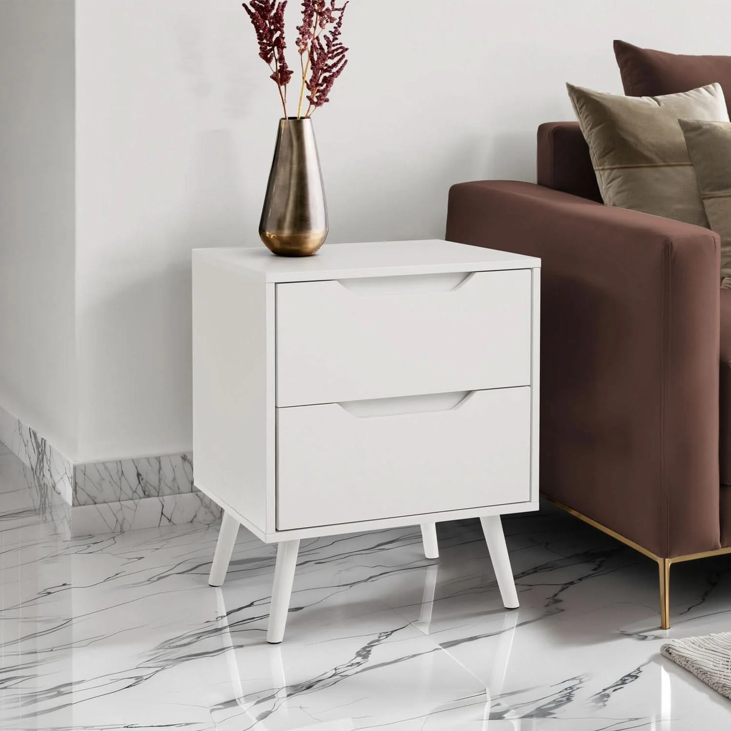 Modern Accent Table With Storage Drawers - Image 7