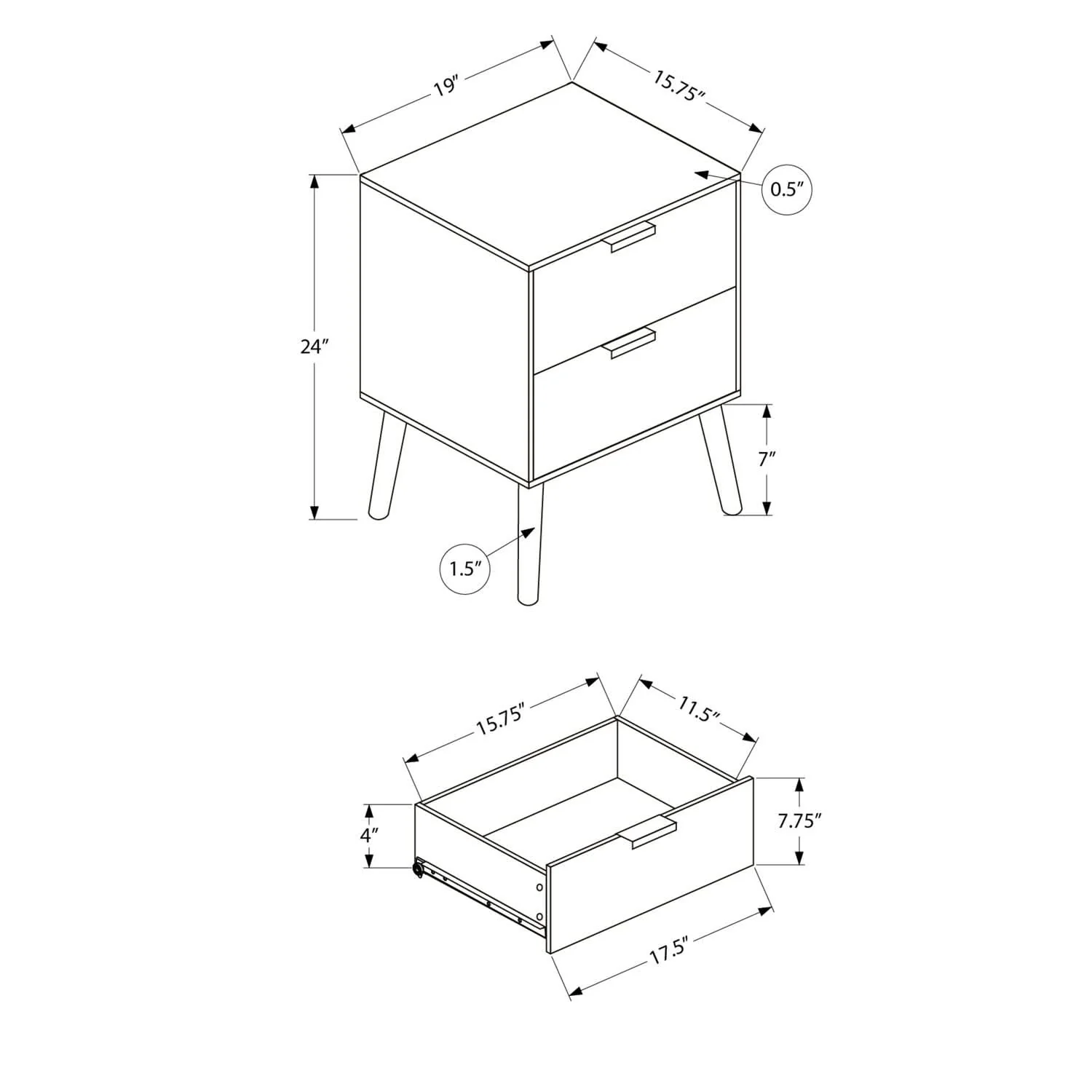 Modern Accent Table With Storage Drawers - Image 8