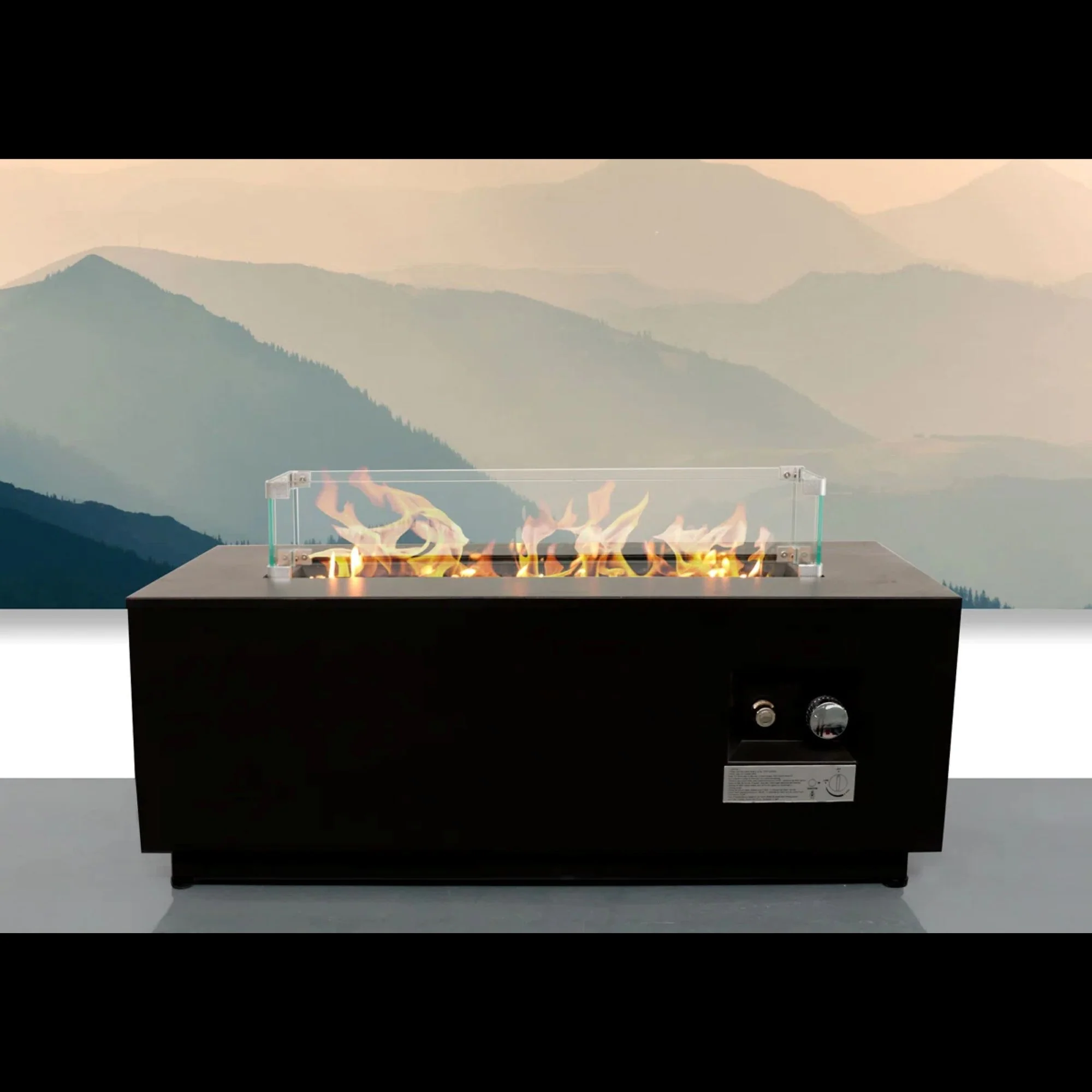 Modern Design Outdoor Fire Pit Table With Cover - Image 4