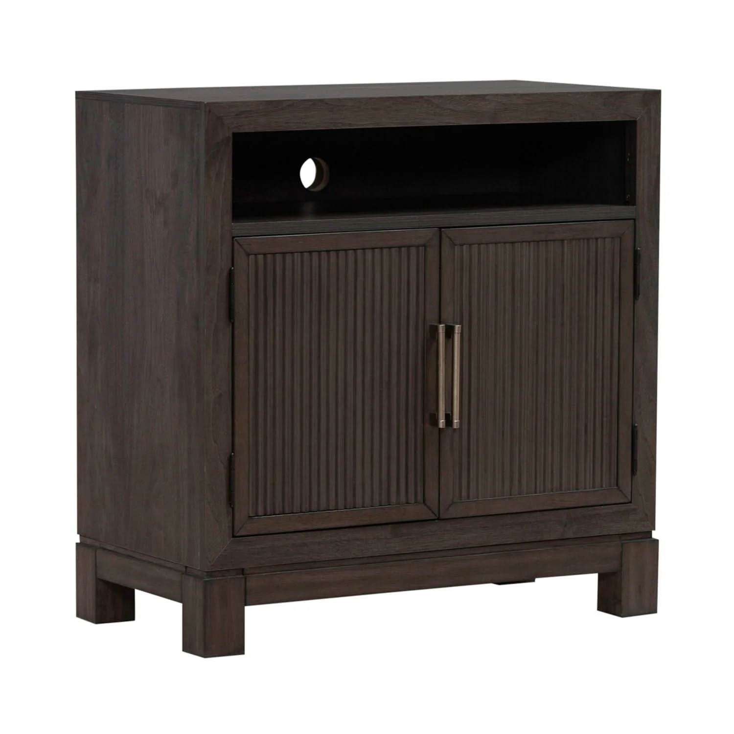 Modern Edge - Bedside Chest With Charging Station - Caffe - Image 3
