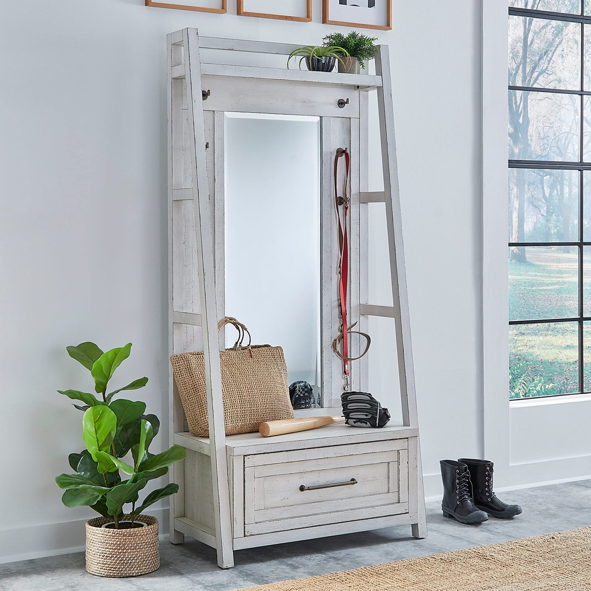 Modern Farmhouse - 2 Piece Hall Tree Set - Image 2