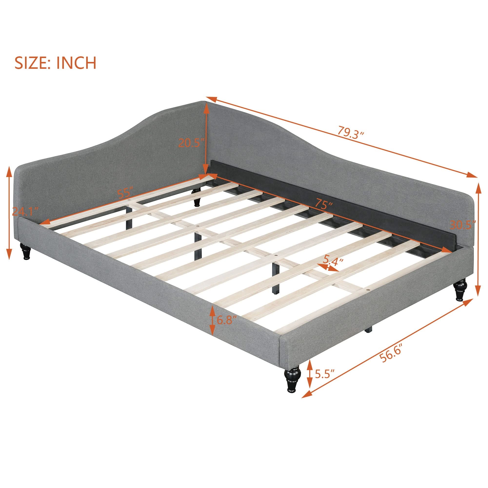 Modern L Shaped Daybed With Legs - Image 7
