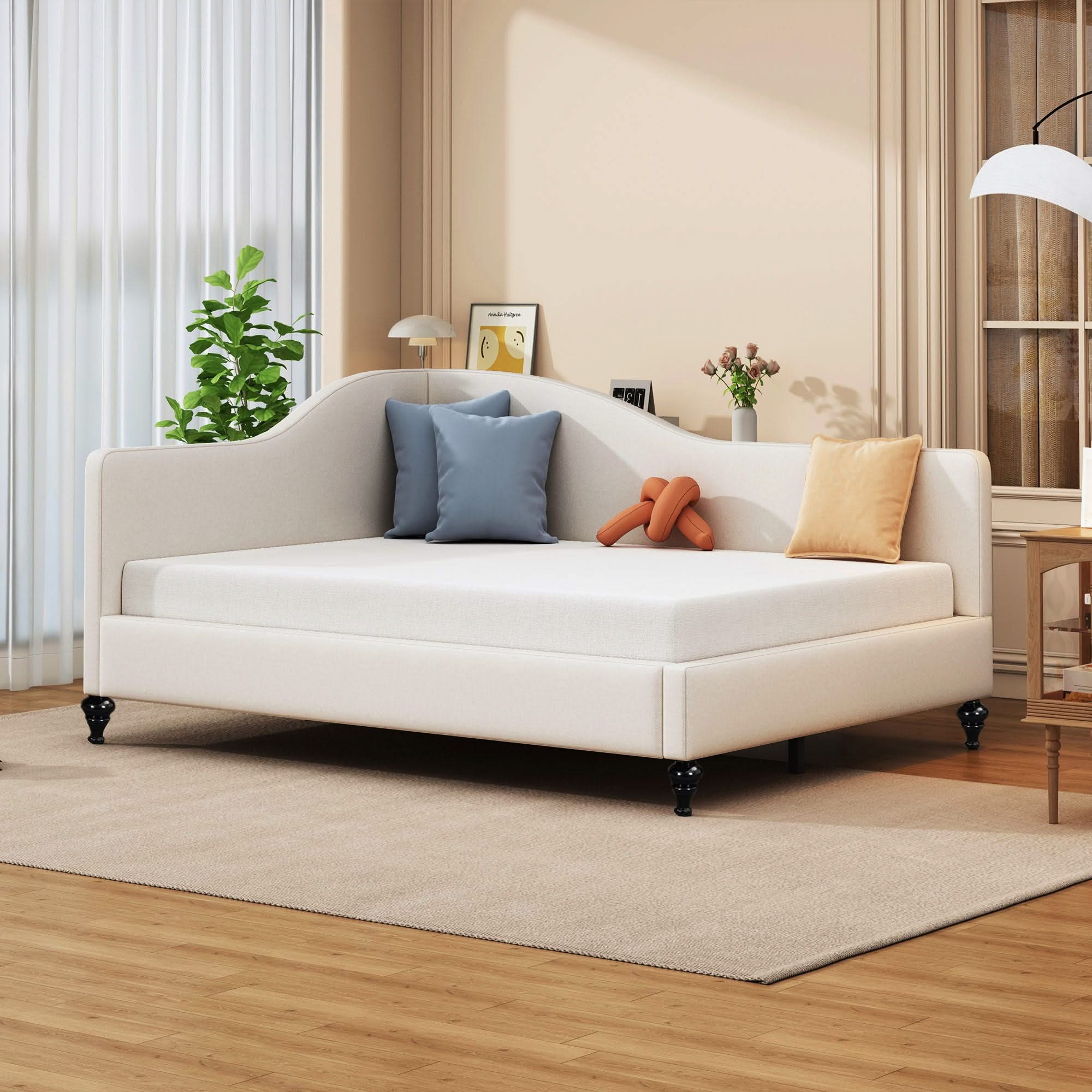 Modern L Shaped Daybed With Legs - Image 9