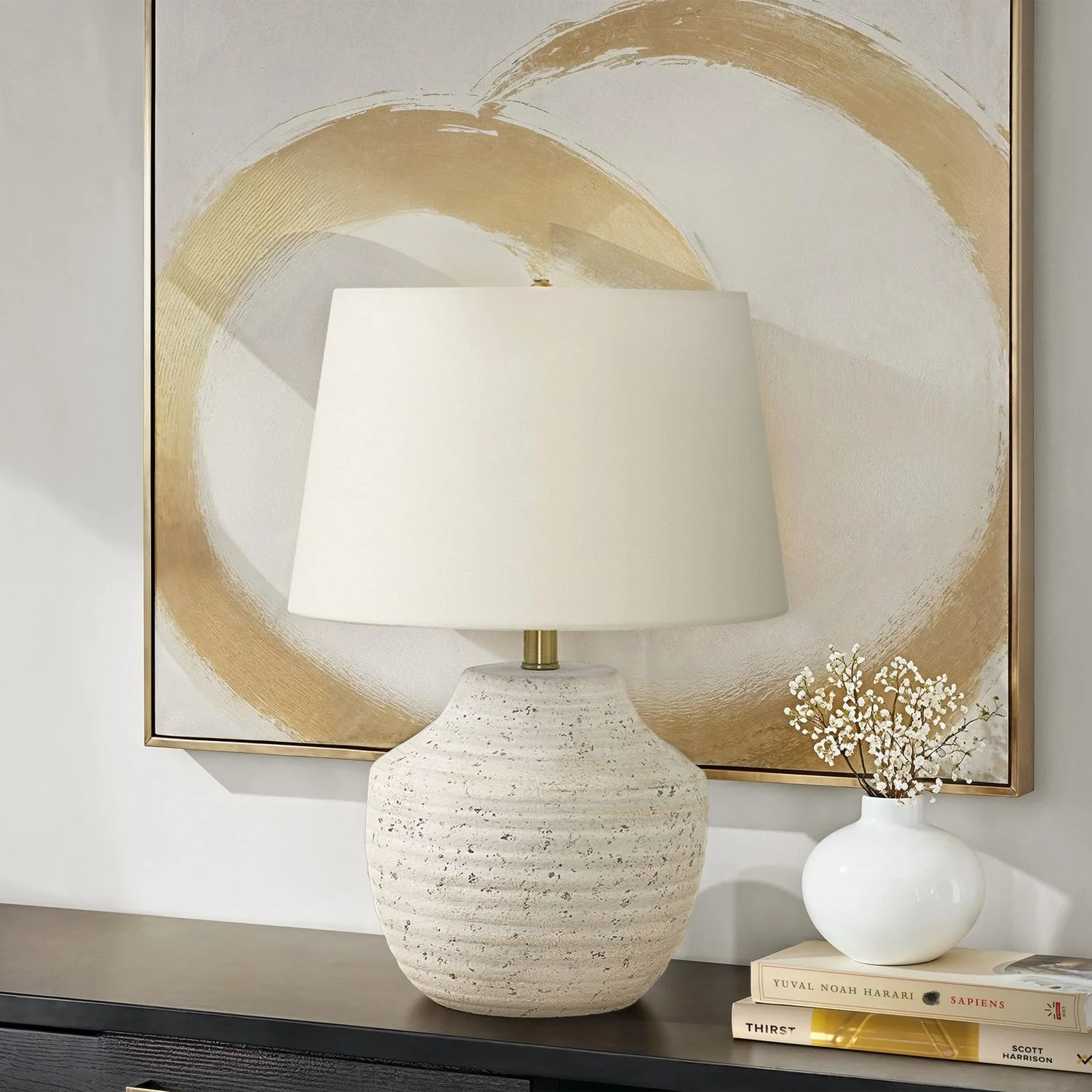 Modern Lighting, Table Lamp, Concrete - Cream - Image 2