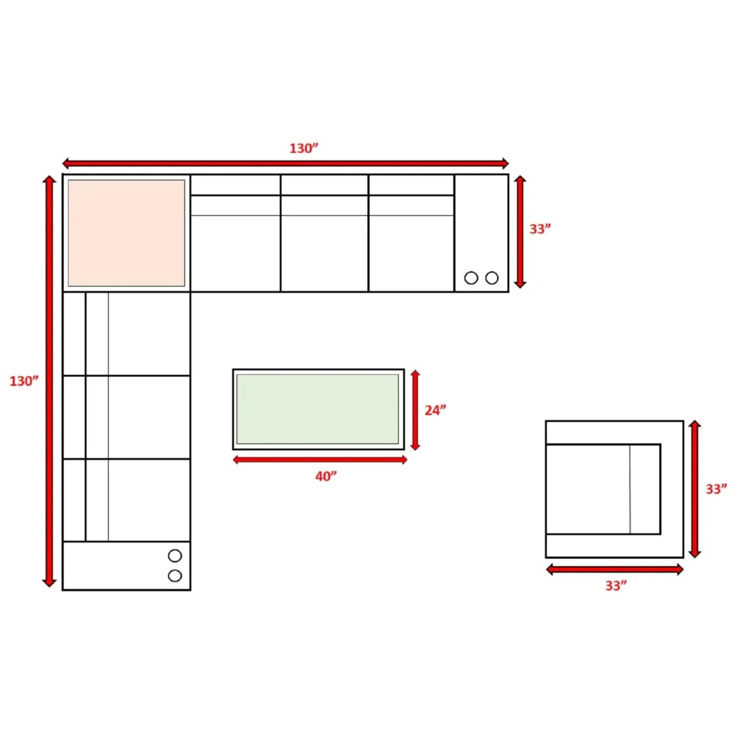 Modern Patio Rattan Sectional Set With Cushions - Image 30