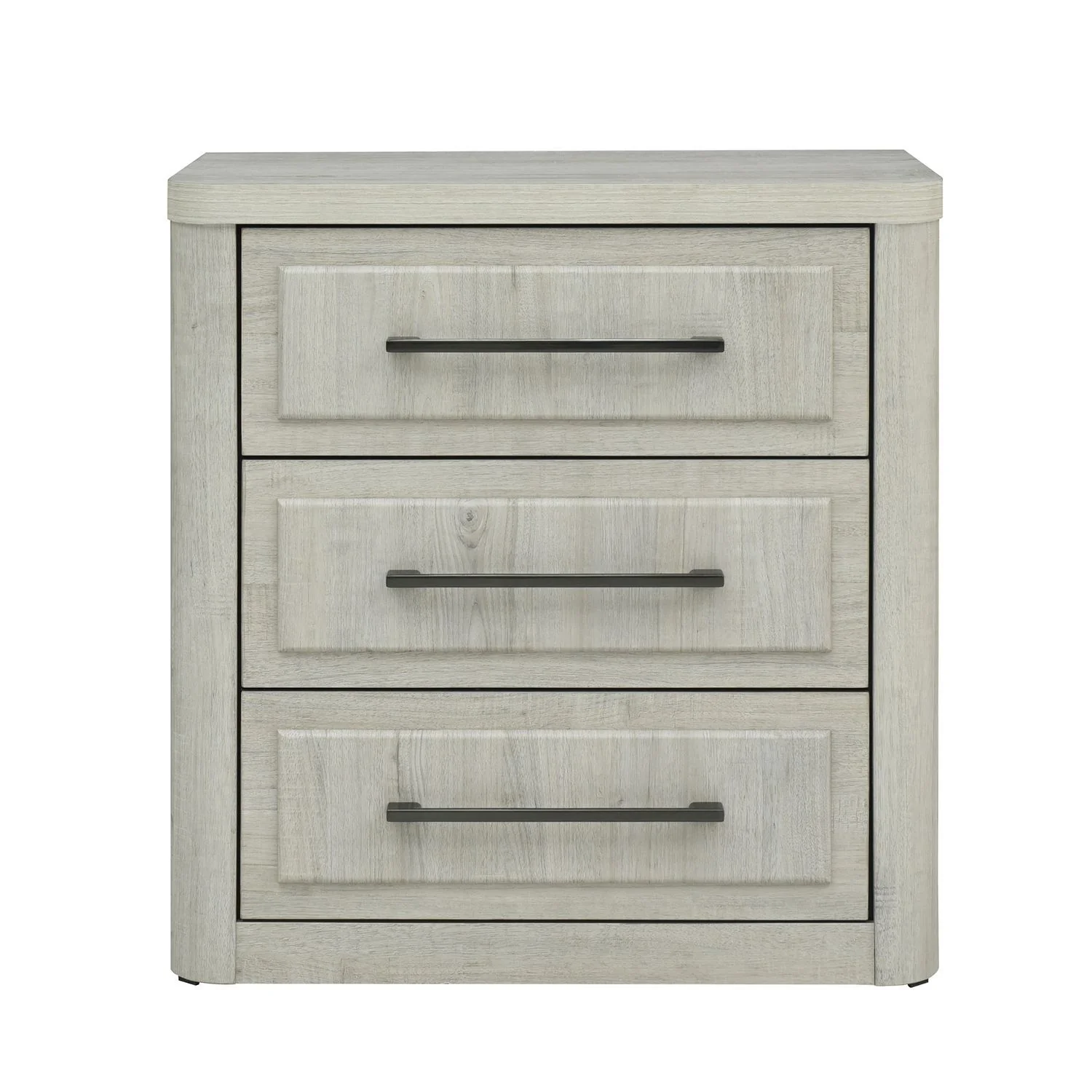 Modern Play - Nightstand With Charging Station - Natural White - Image 3