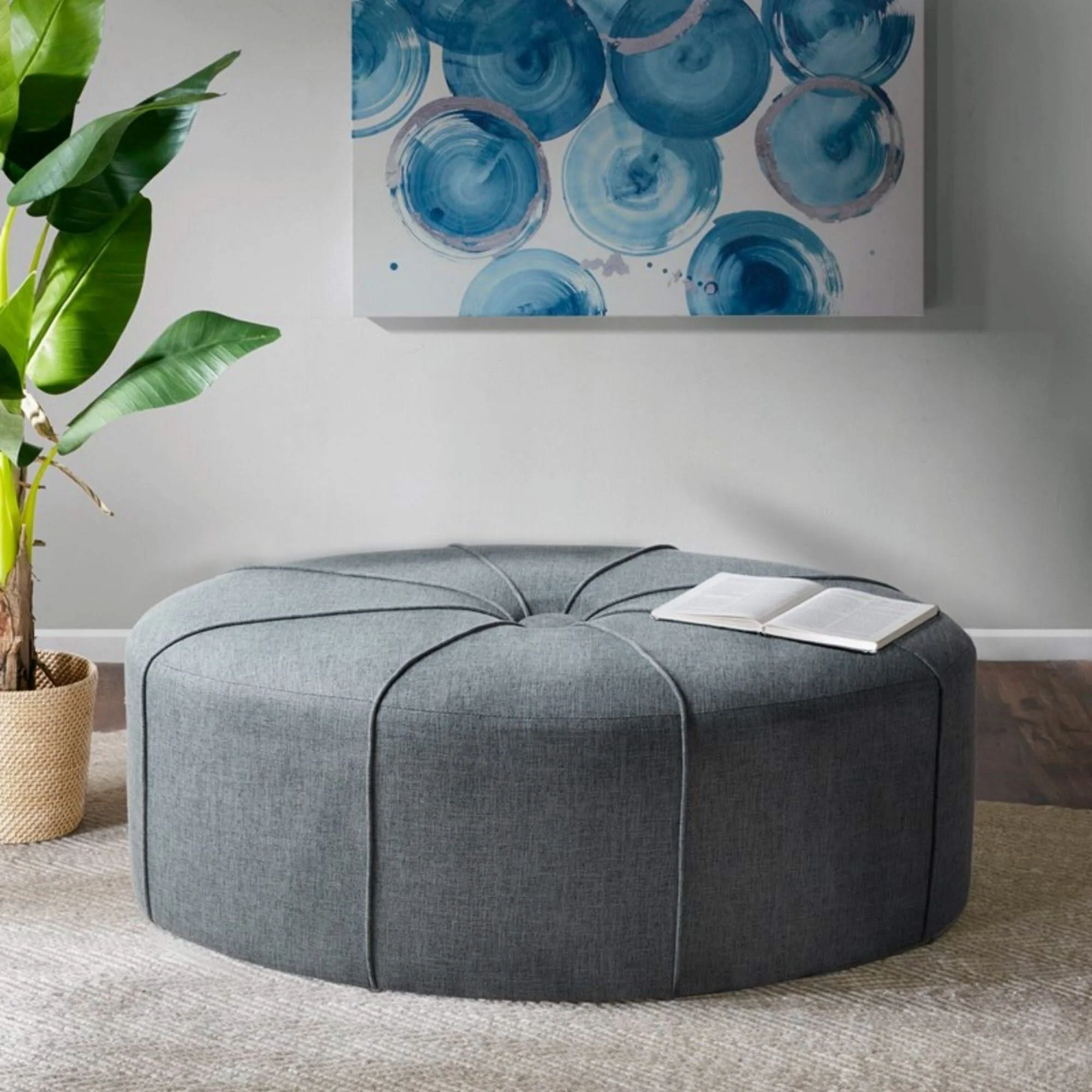 Modern Style Large Cocktail Ottoman - Image 5