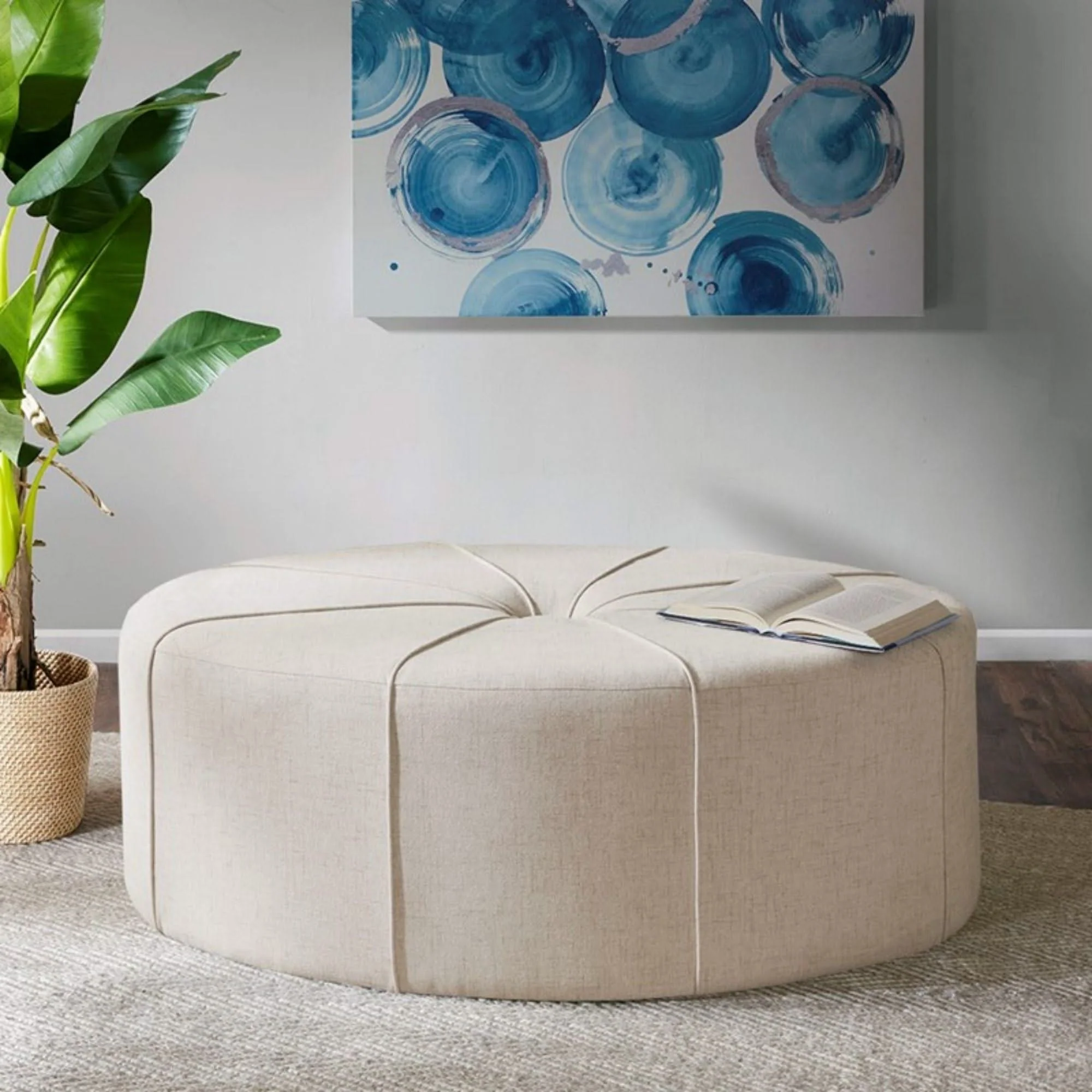 Modern Style Large Cocktail Ottoman - Image 6