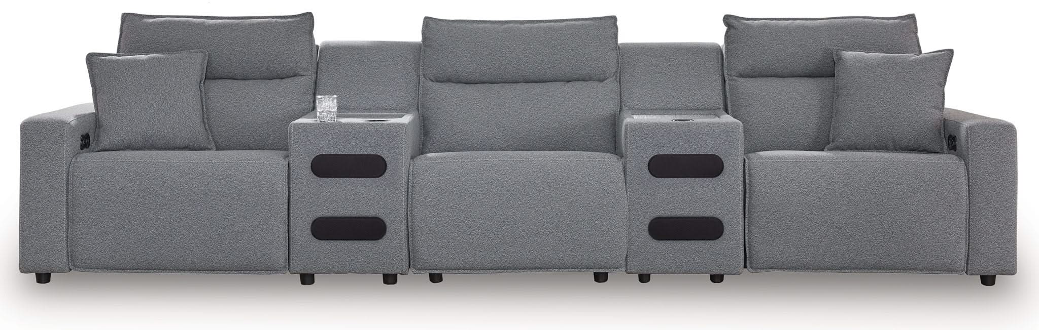 Modmax II - Reclining Sectional - Salt And Pepper - Image 16