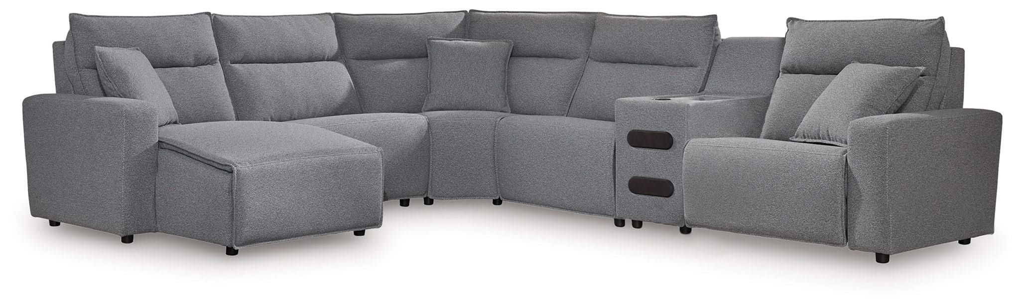 Modmax II - Reclining Sectional - Salt And Pepper - Image 19