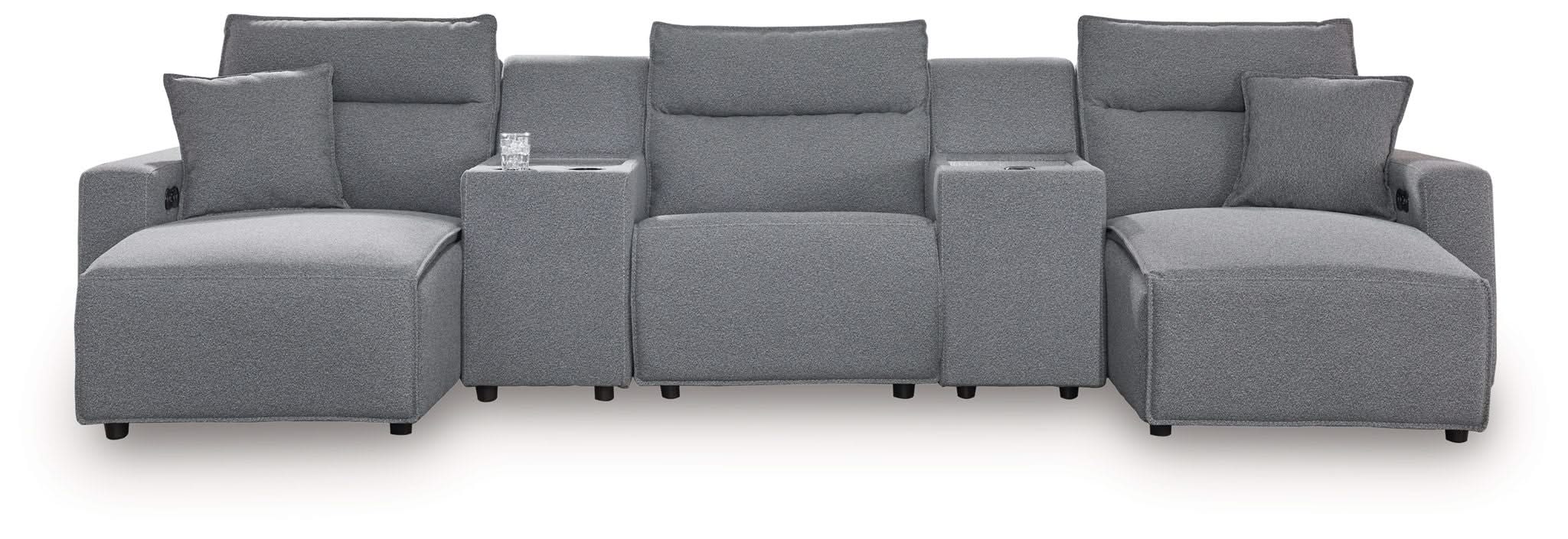 Modmax II - Reclining Sectional - Salt And Pepper - Image 22