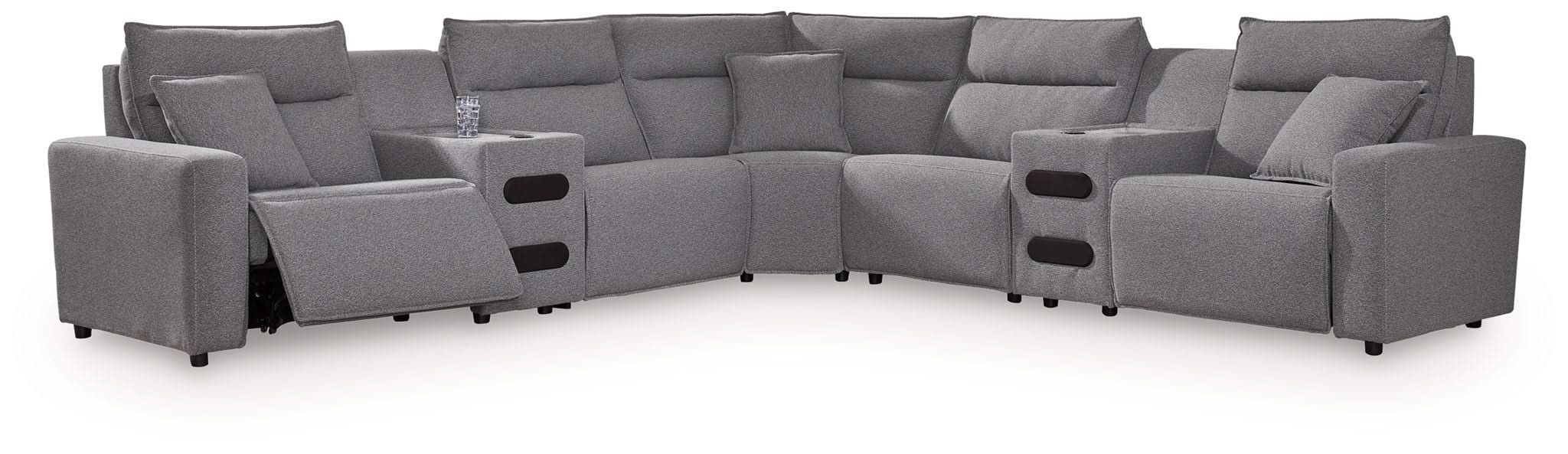 Modmax II - Reclining Sectional - Salt And Pepper - Image 28