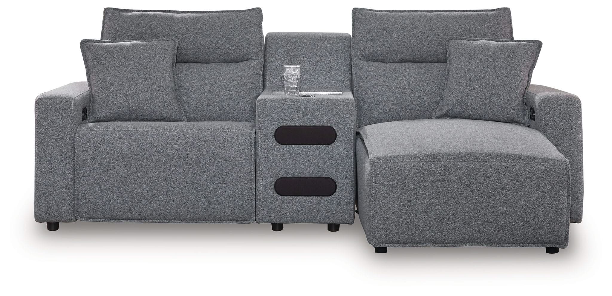 Modmax II - Reclining Sectional - Salt And Pepper - Image 3
