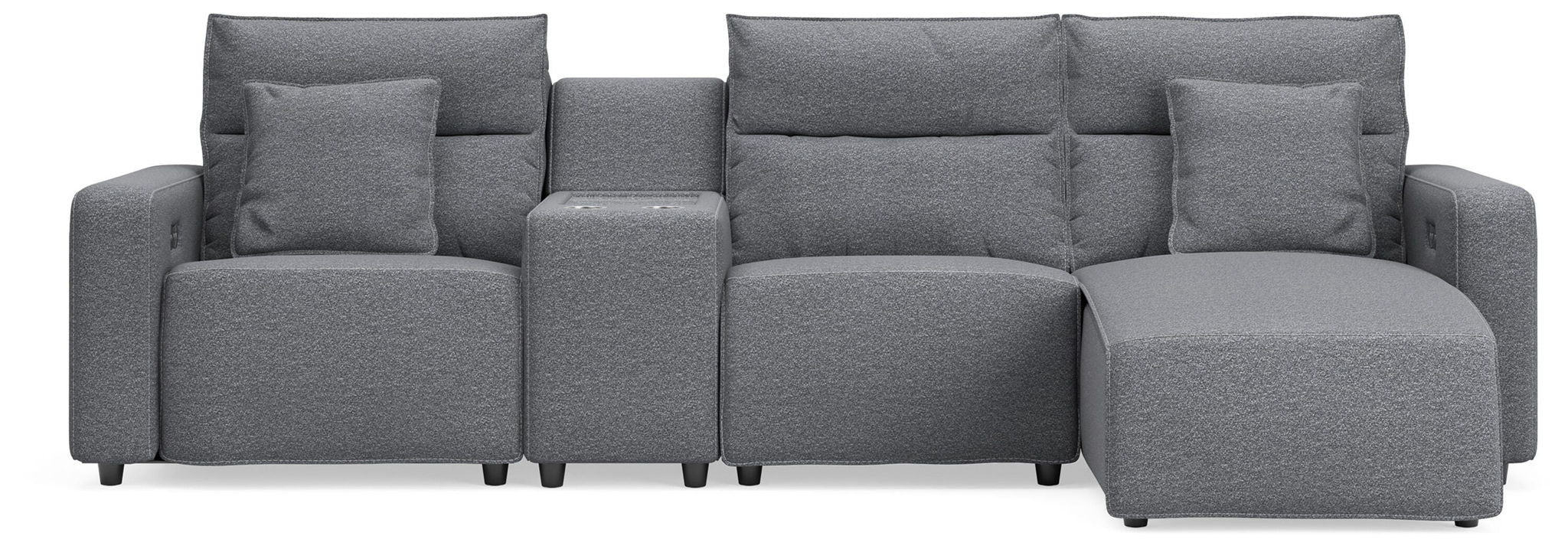 Modmax II - Reclining Sectional - Salt And Pepper - Image 36