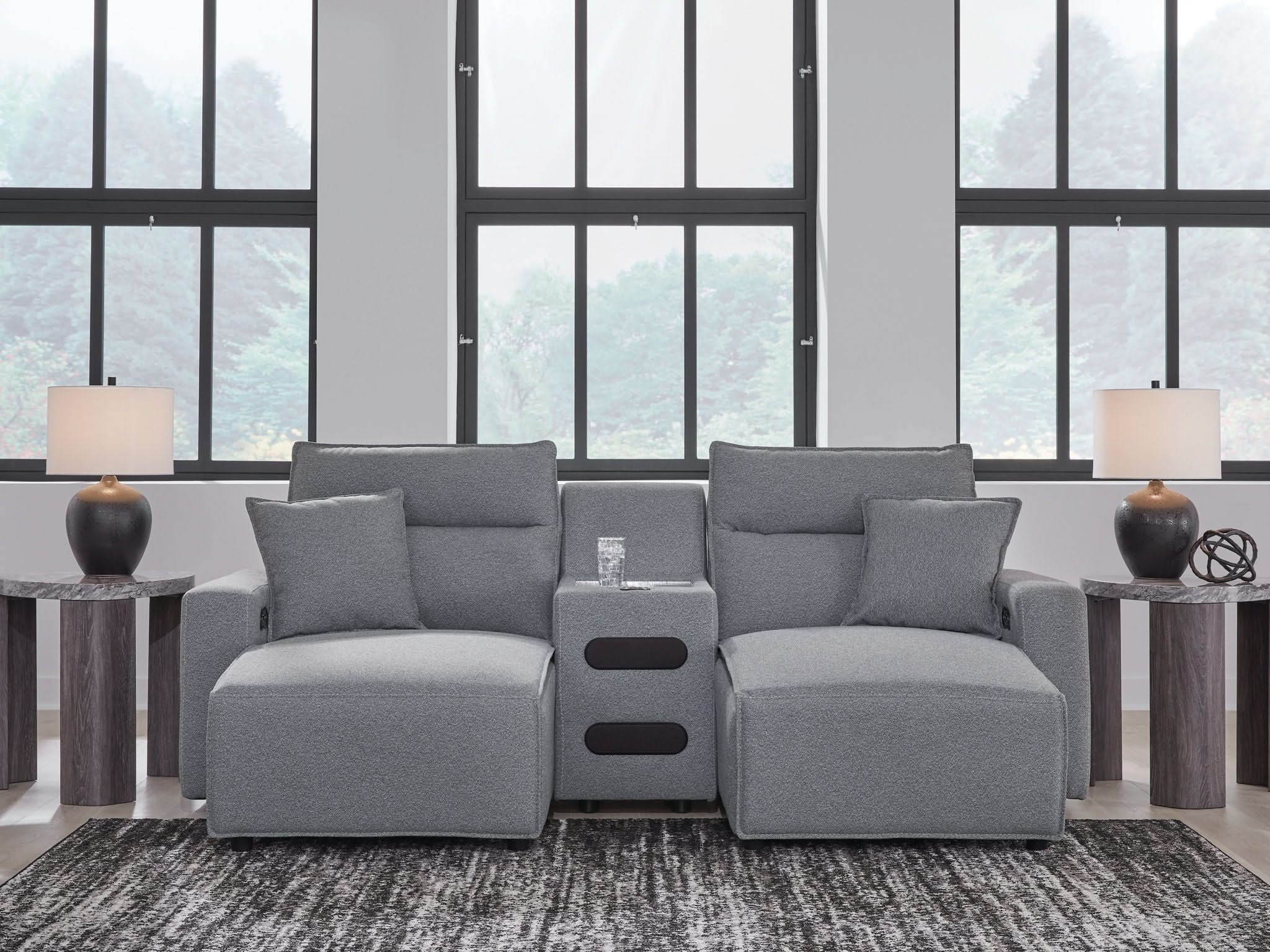 Modmax II - Reclining Sectional - Salt And Pepper - Image 39