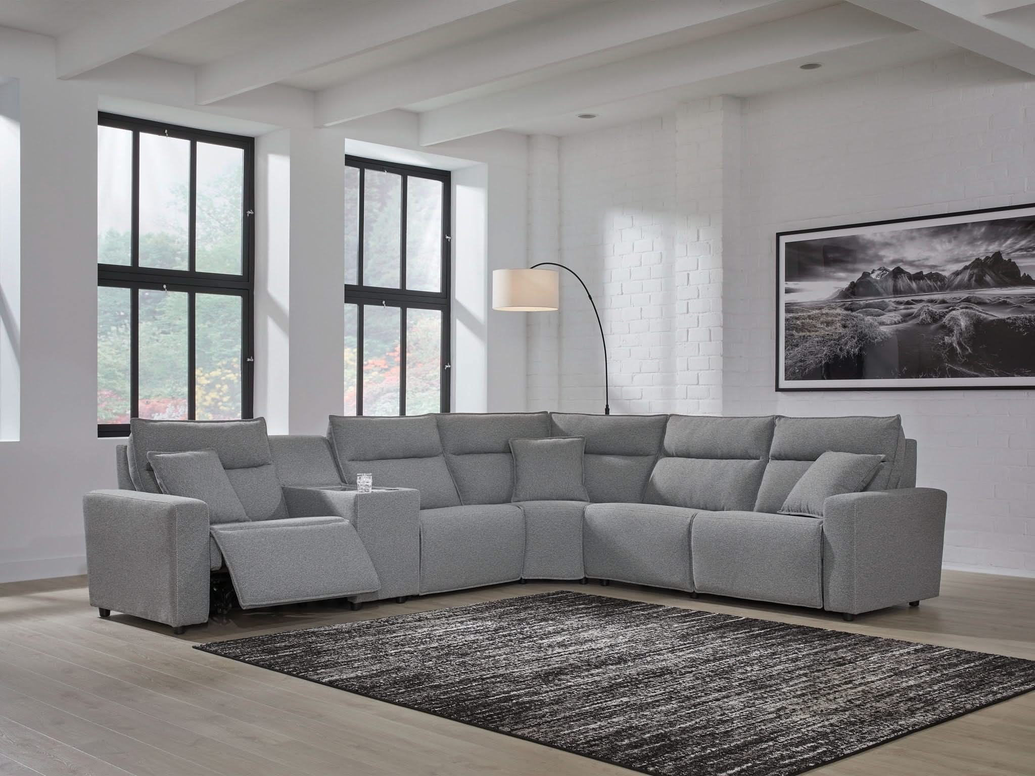 Modmax II - Reclining Sectional - Salt And Pepper - Image 41