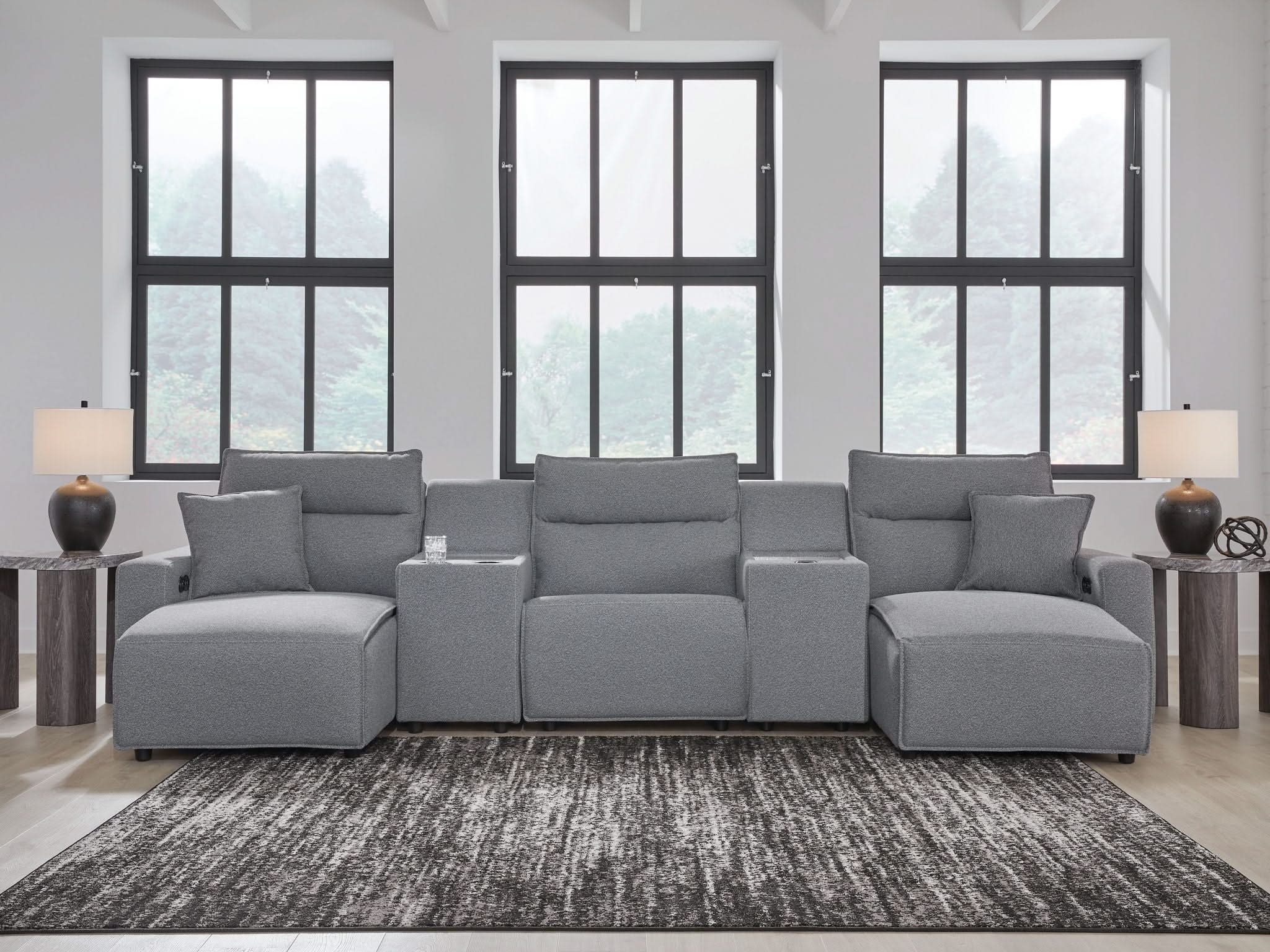 Modmax II - Reclining Sectional - Salt And Pepper - Image 48