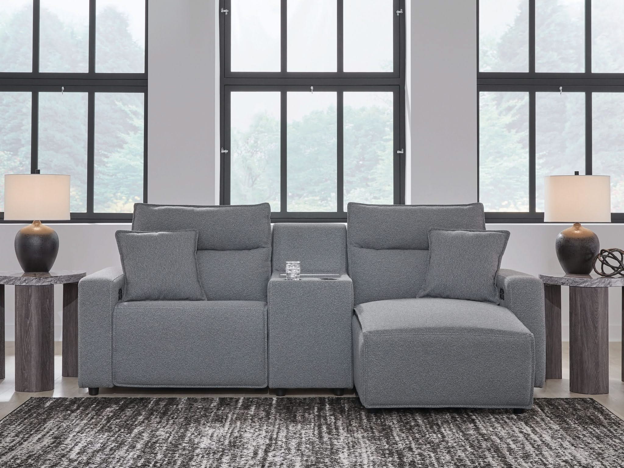 Modmax II - Reclining Sectional - Salt And Pepper - Image 56